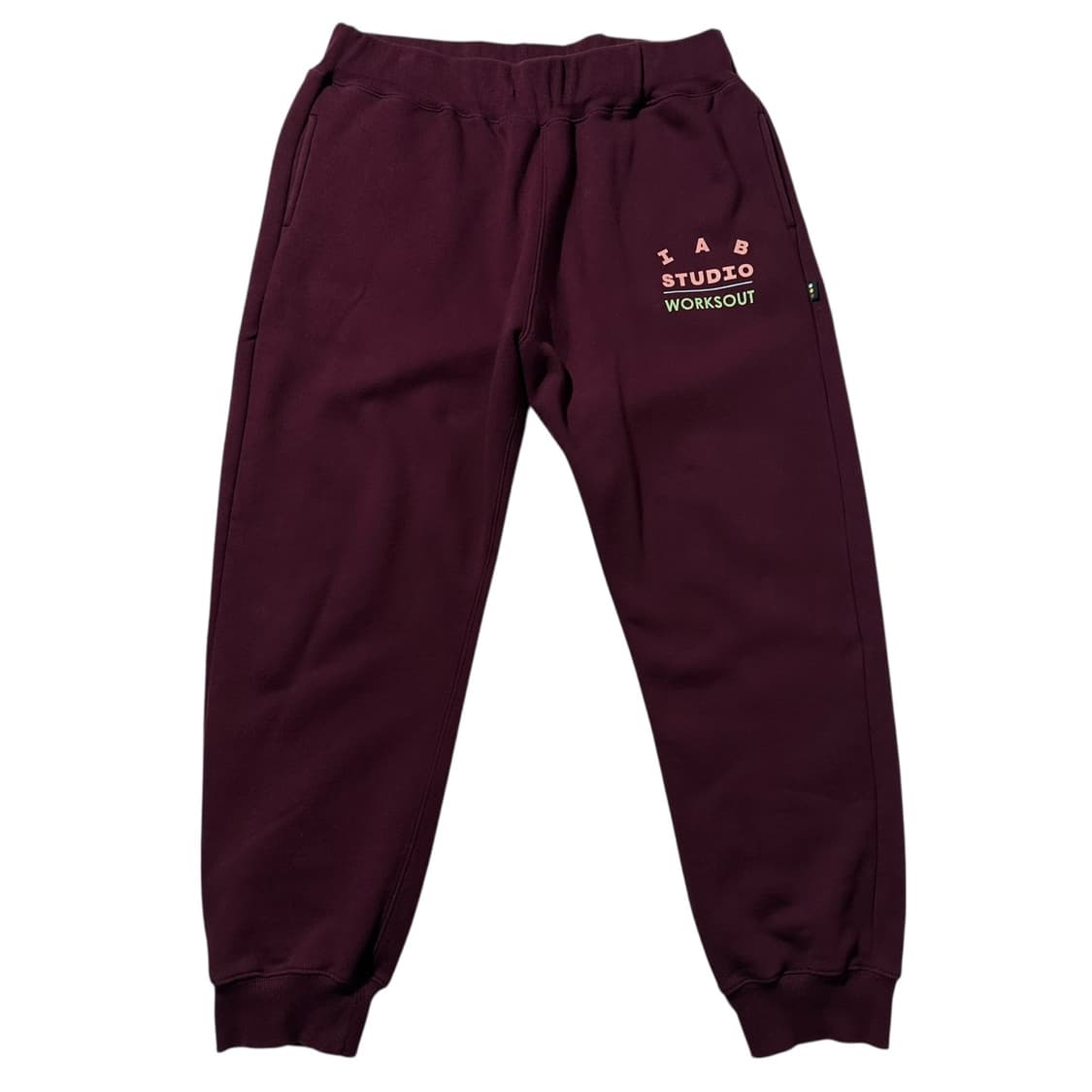 아이앱 스튜디오 스웨트 조거 팬츠 버건디 포 웍스아웃 상품이미지1