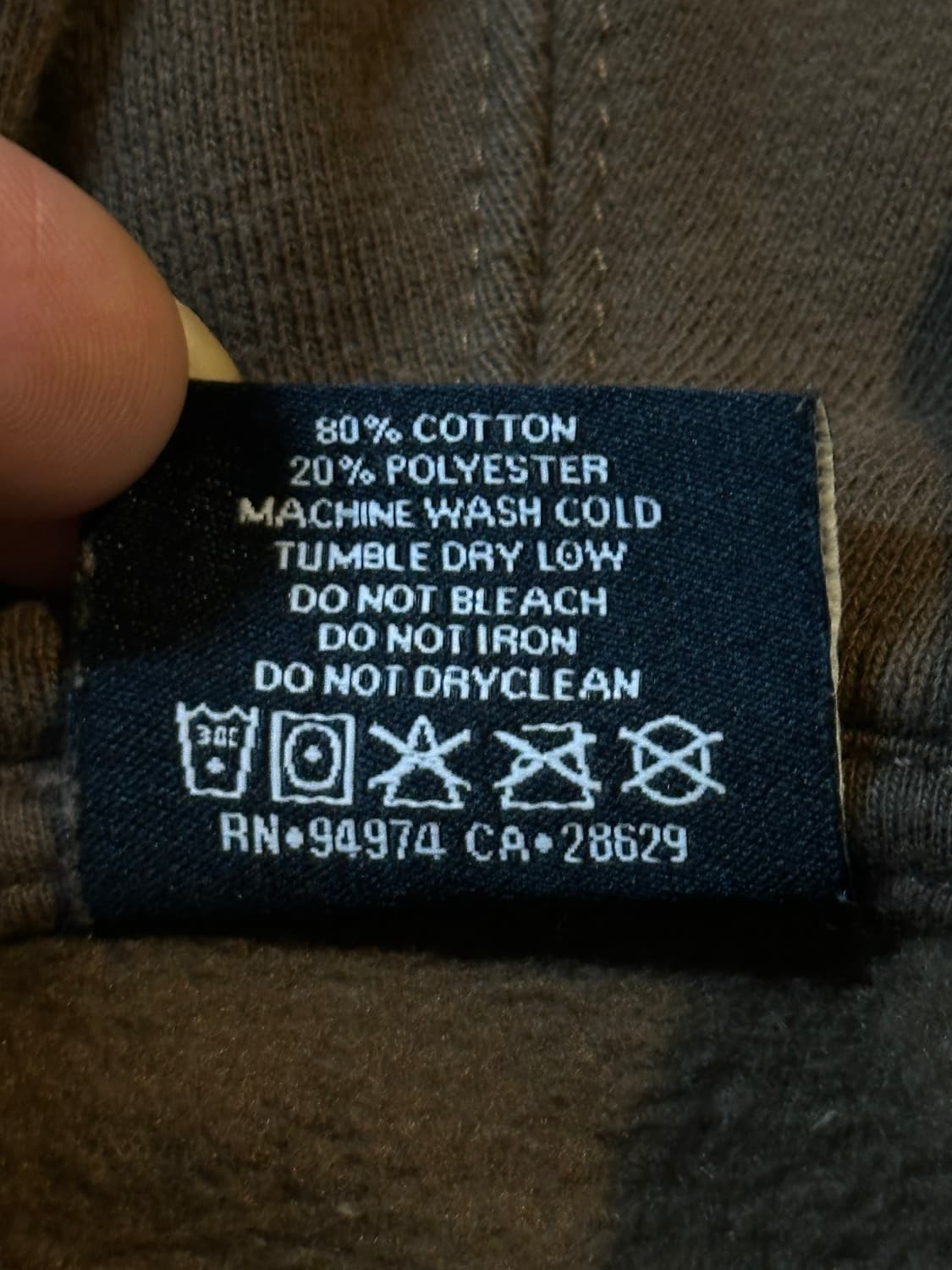 희귀) 스투시 STUSSY 자수 스펠로고 후드티 브라운 상품이미지5