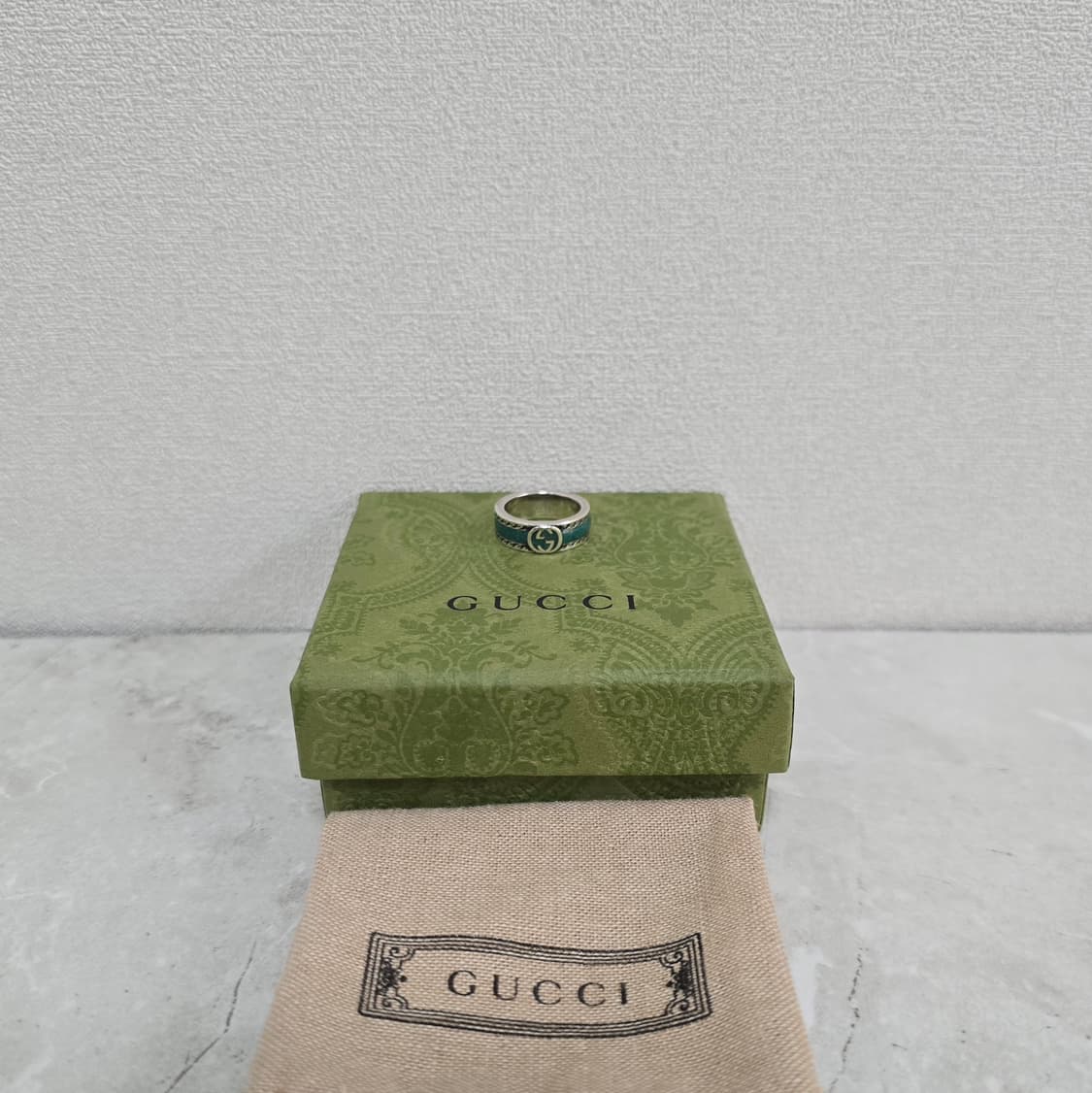 구찌 에나멜 인터로킹 링 반지 10호 판매 상품이미지1