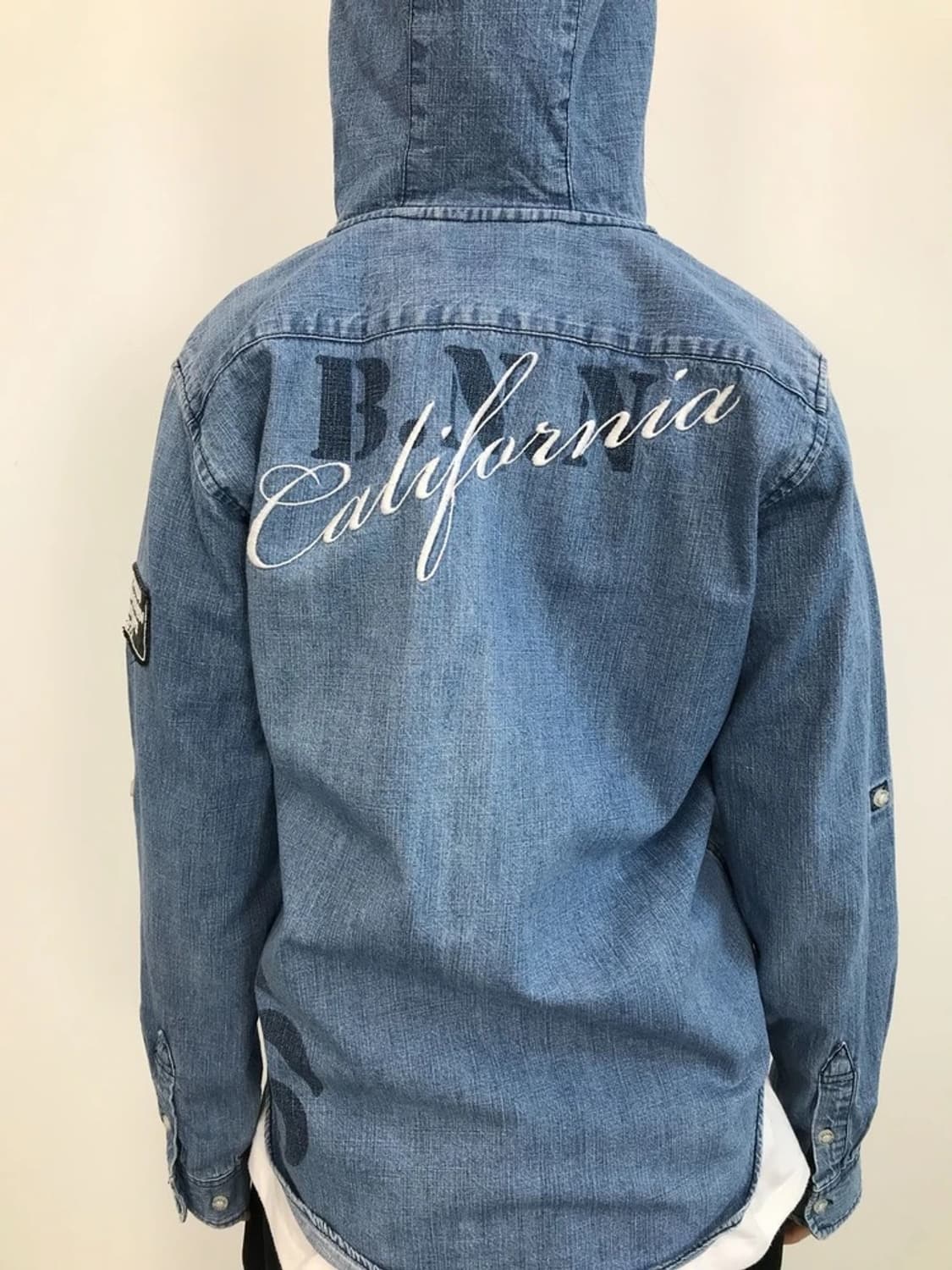 Banana Seven Graphic Denim Hood Shirt 상품이미지3