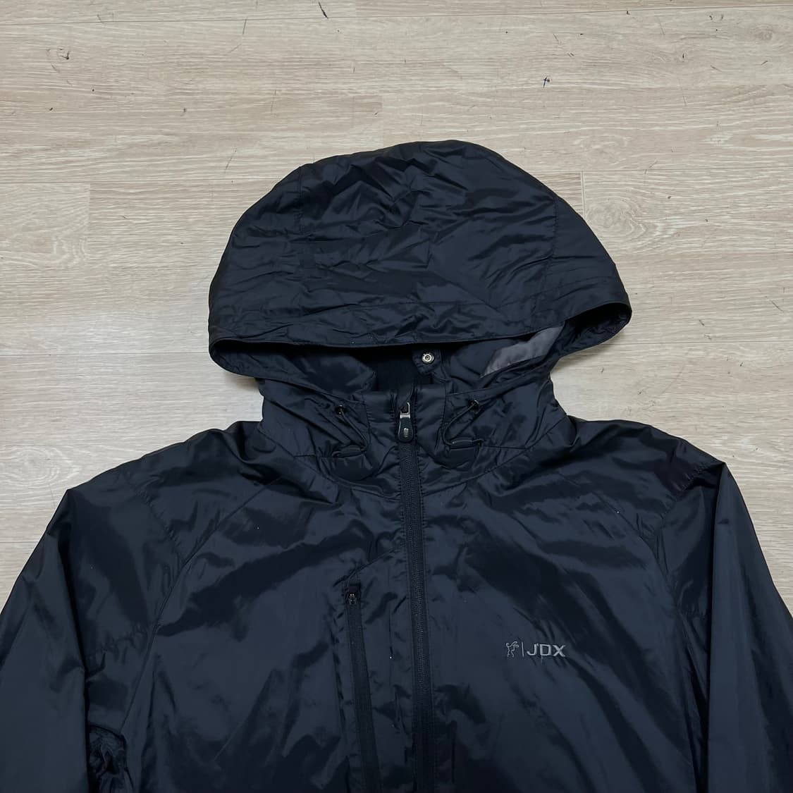 JDX 여성 골프웨어 로고 바람막이 후드자켓 [블랙] XL/105 상품이미지2