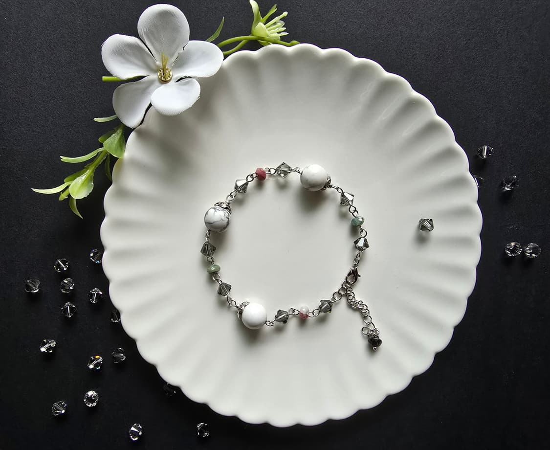 엔틱 백송석 핸드메이드 팔찌 상품이미지1