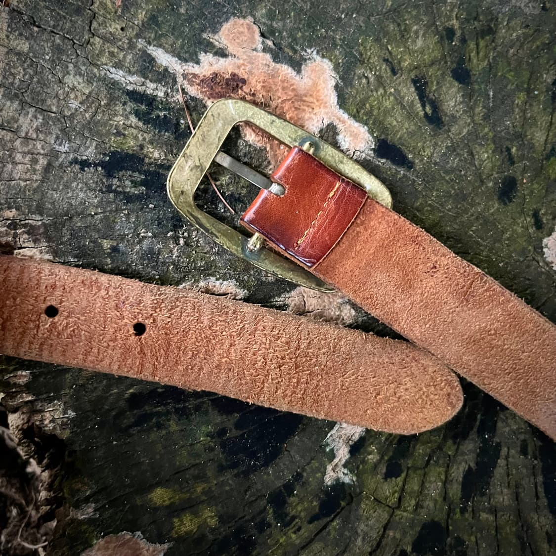 골든 버클 리얼 레더 벨트 상품이미지5