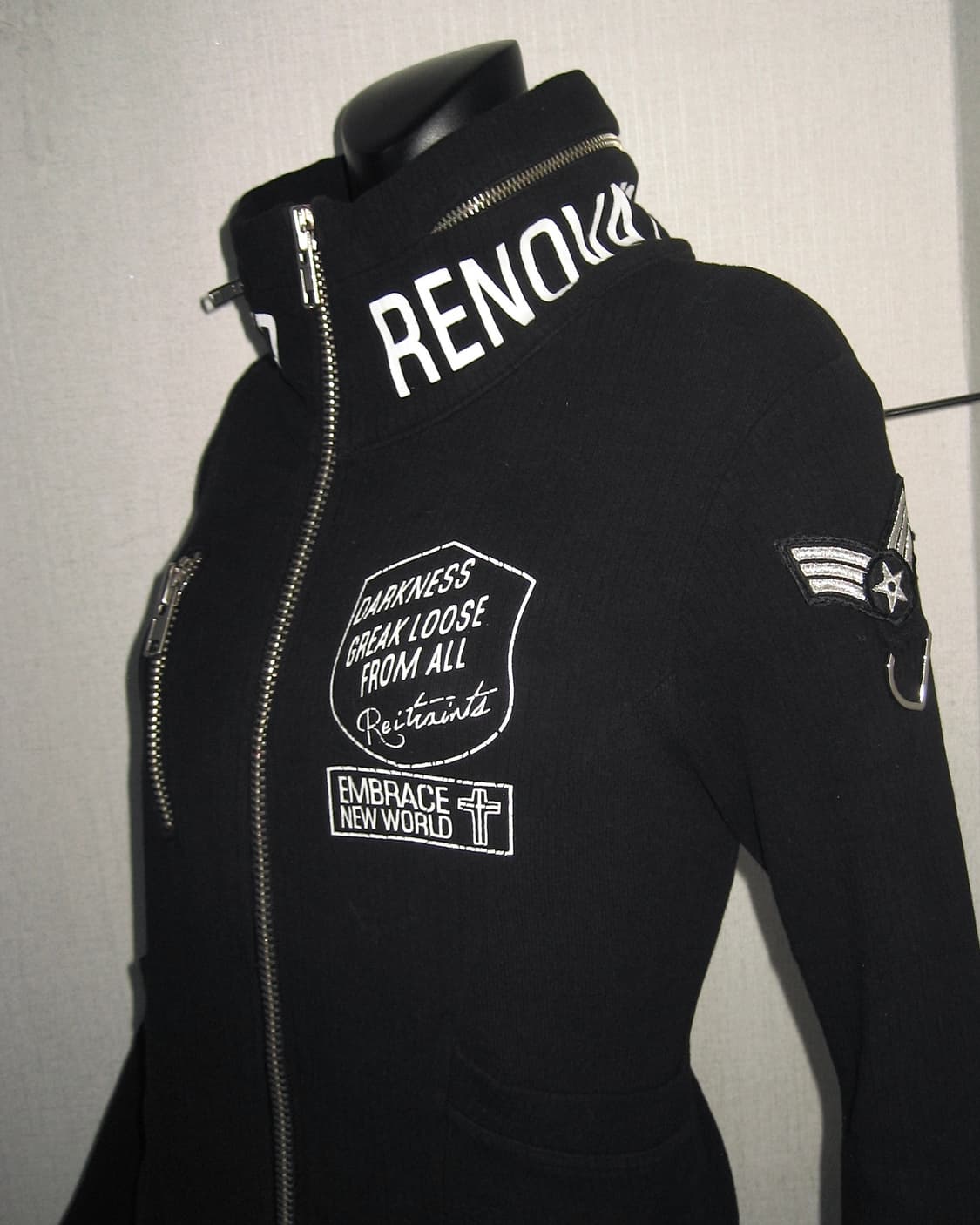 하이넥 펑크 레터링 집업 상품이미지8