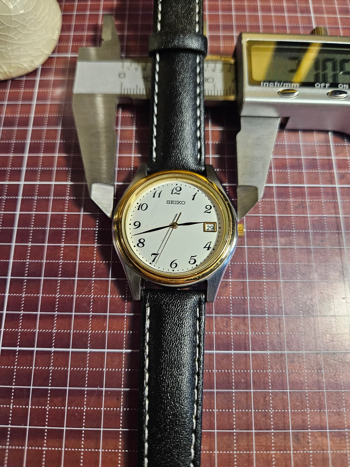 빈티지 세이코 가죽 쿼츠 시계 상품이미지3