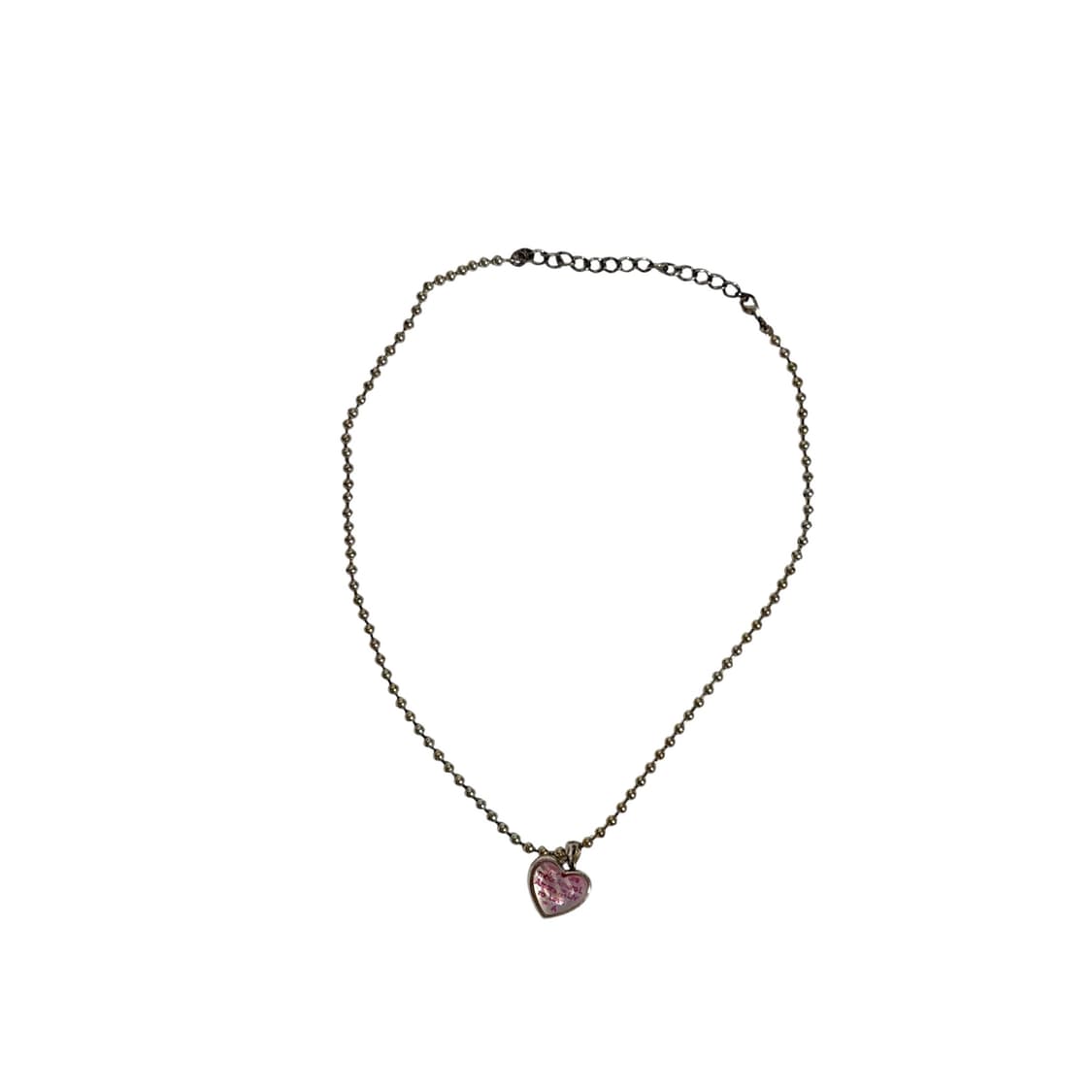 00s 레트로무드 핑크 하트 볼체인 목걸이 상품이미지2