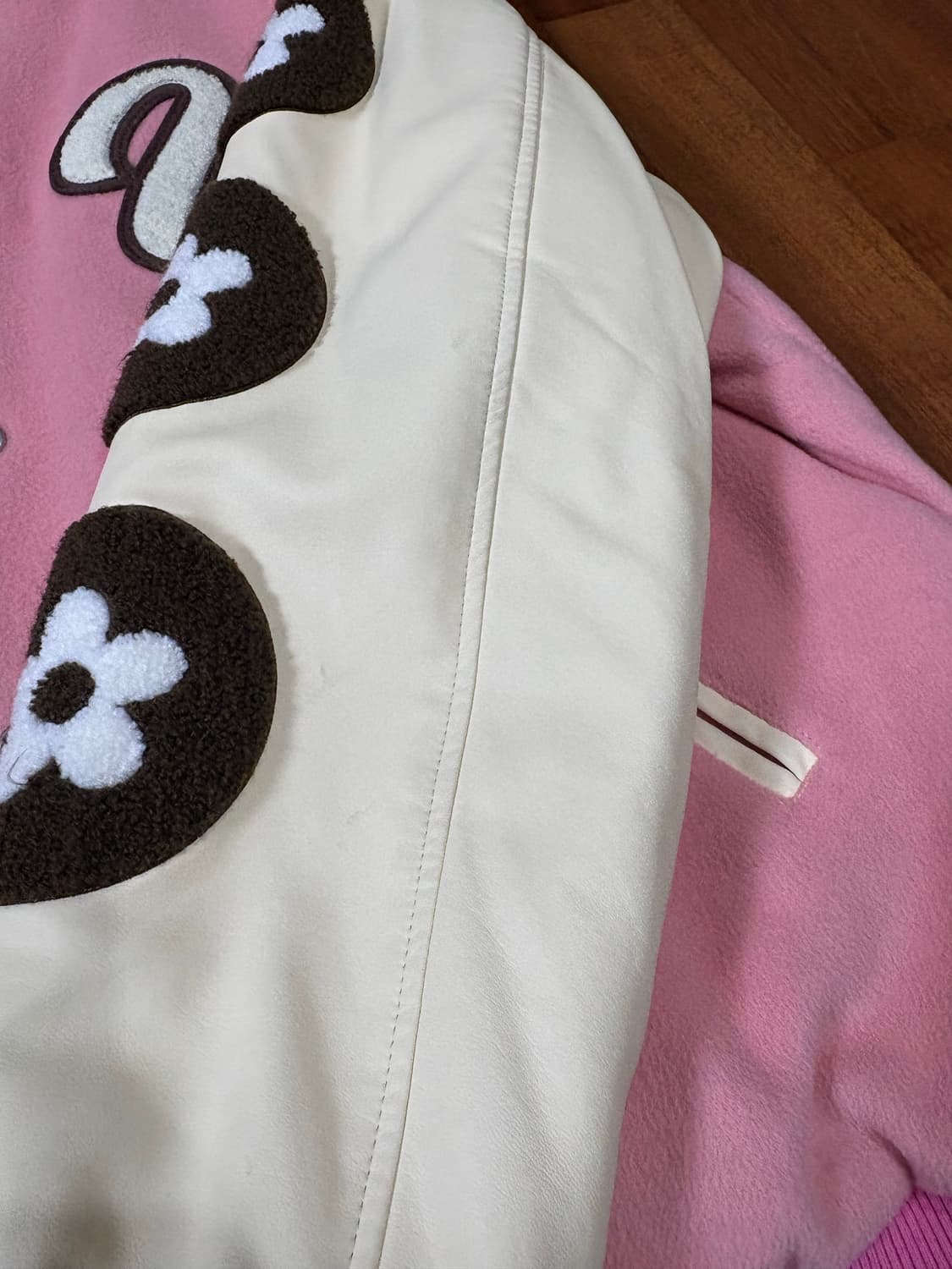 반디더핑크 바시티 자켓 아이스크림 핑크 상품이미지4