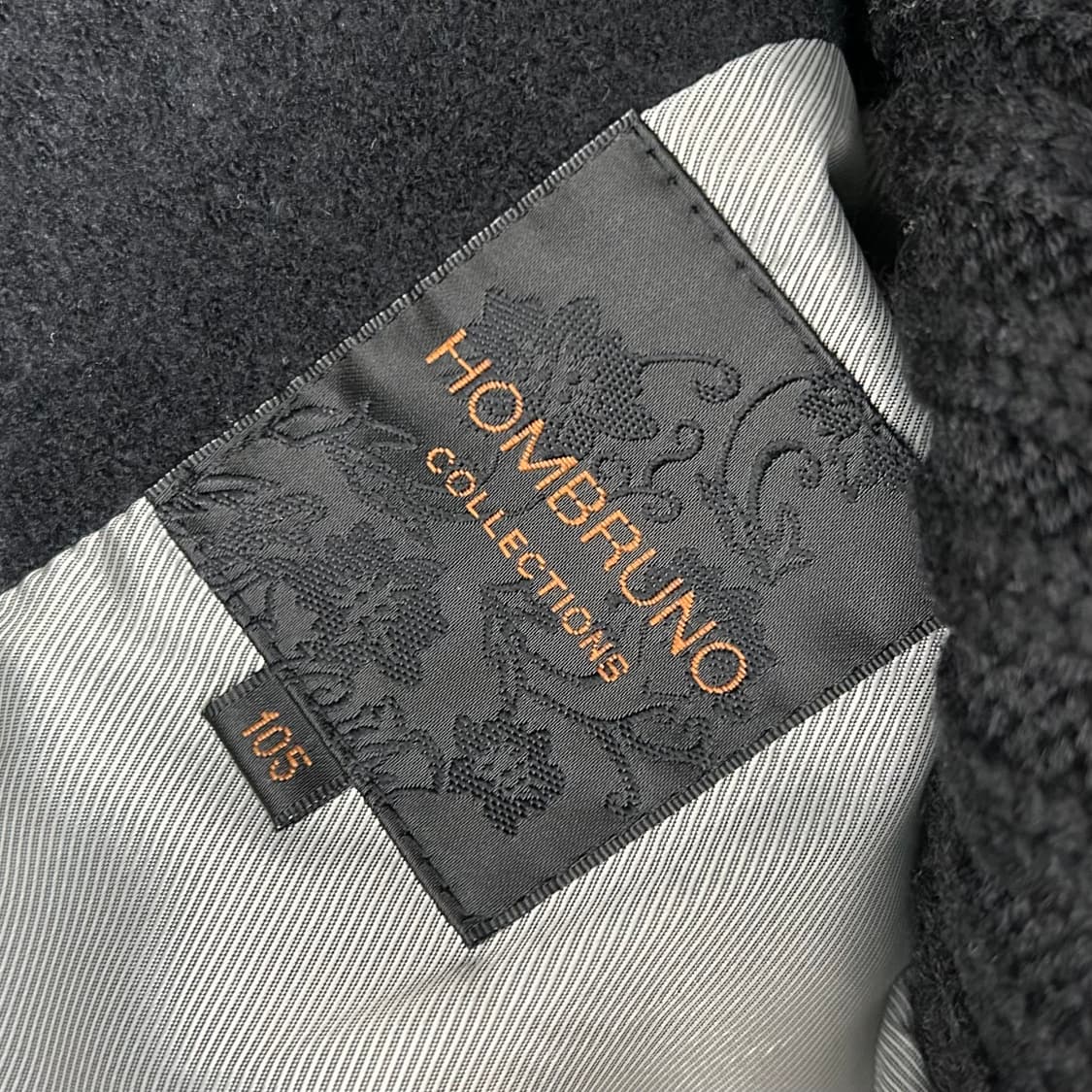 Hombruno 옴브루노 레더 패널 니트 집업 자켓 상품이미지8