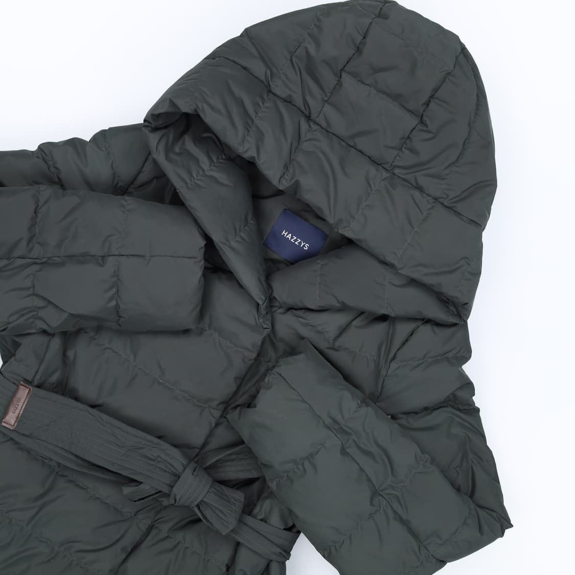 [90-165] 헤지스 그린 스트랩 구스다운 롱 패딩 점퍼 N6871 상품이미지3