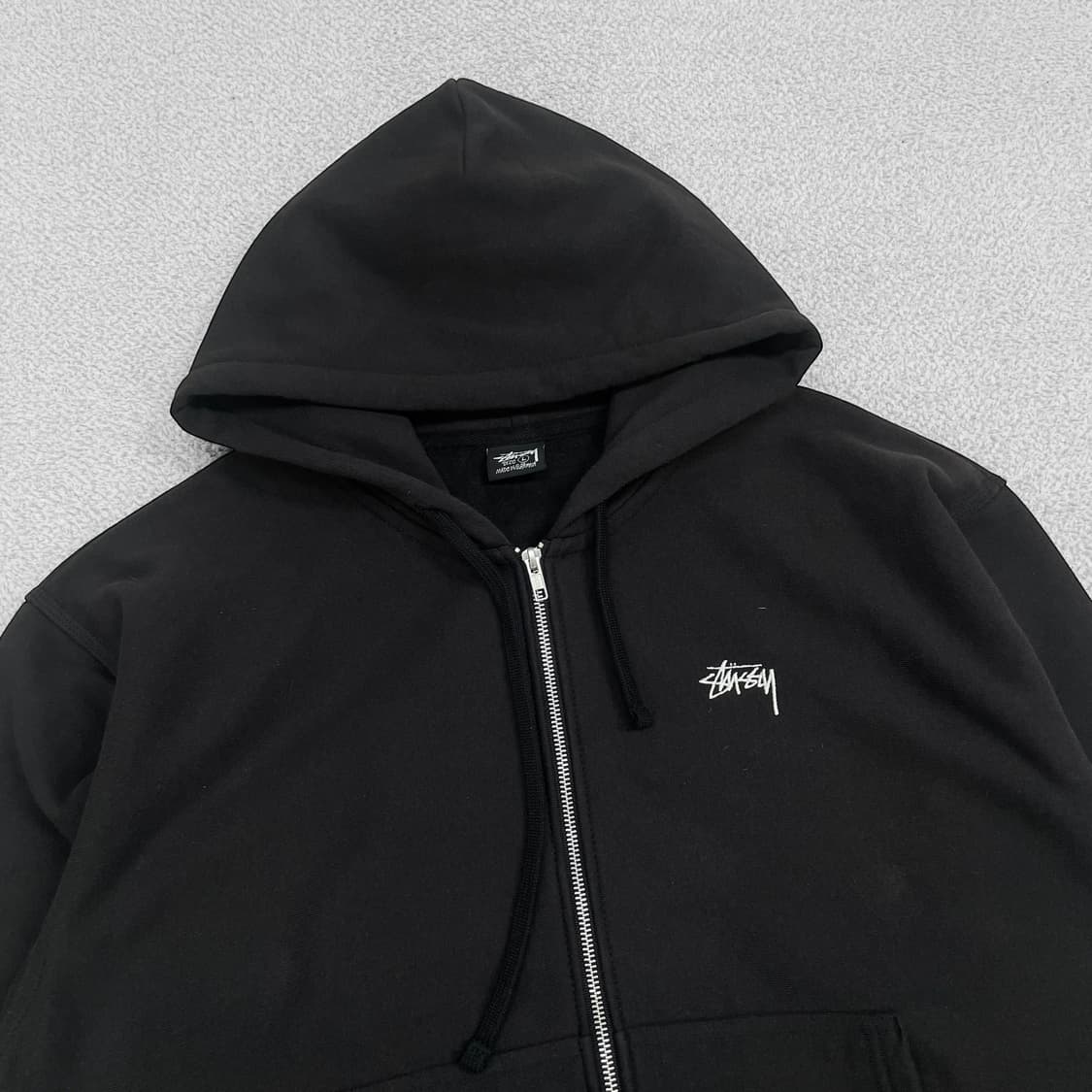 스투시 Stussy 스탁 자수 로고 후드집업 블랙 상품이미지2