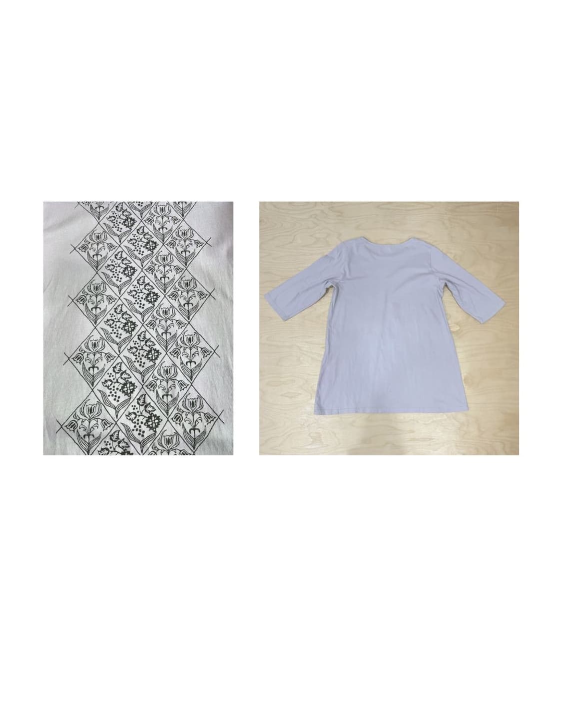 빈티지 베이지 플라워 티셔츠 상품이미지2