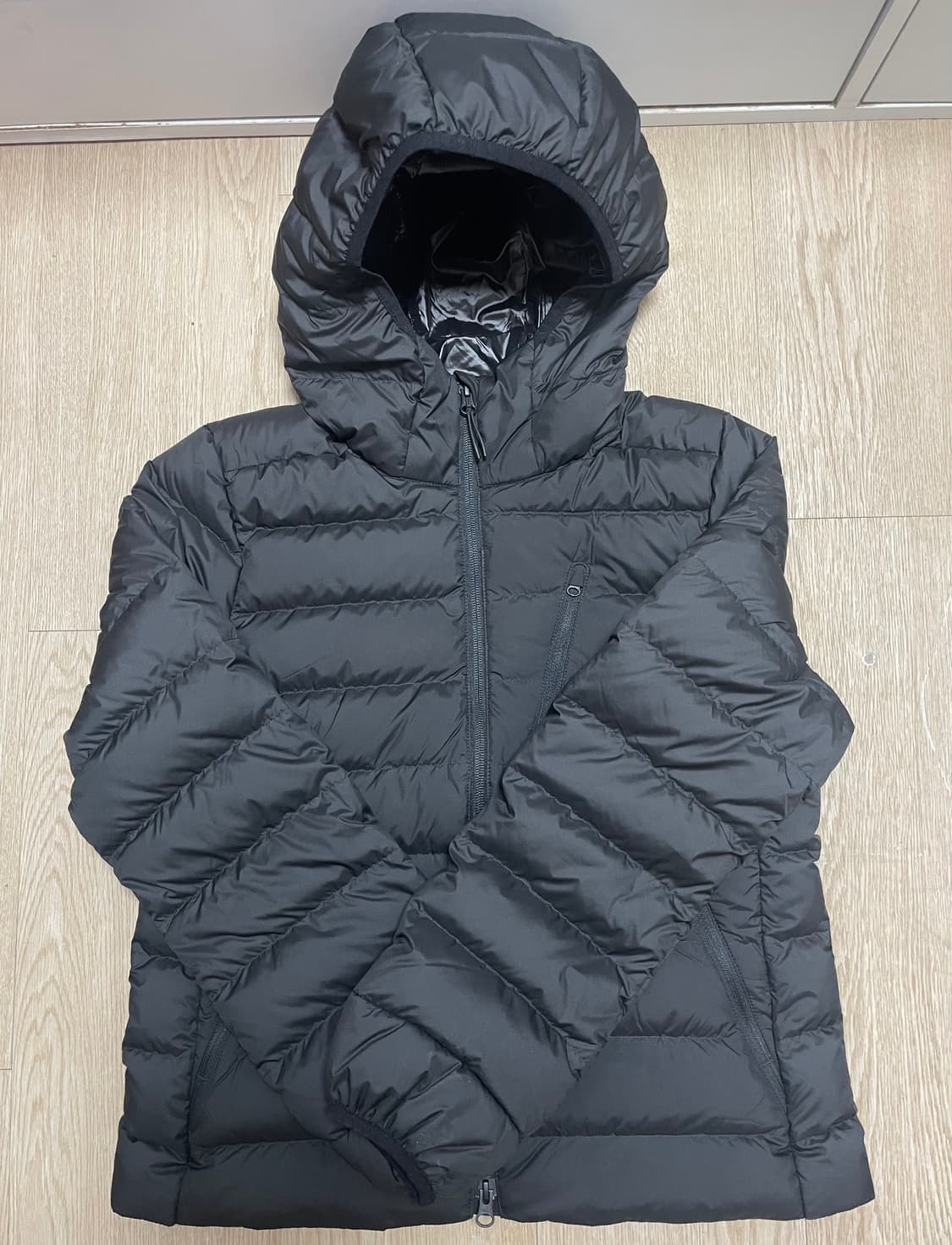 (S)무탠다드 시티 레저 후디드 라이트 다운재킷 블랙 상품이미지3