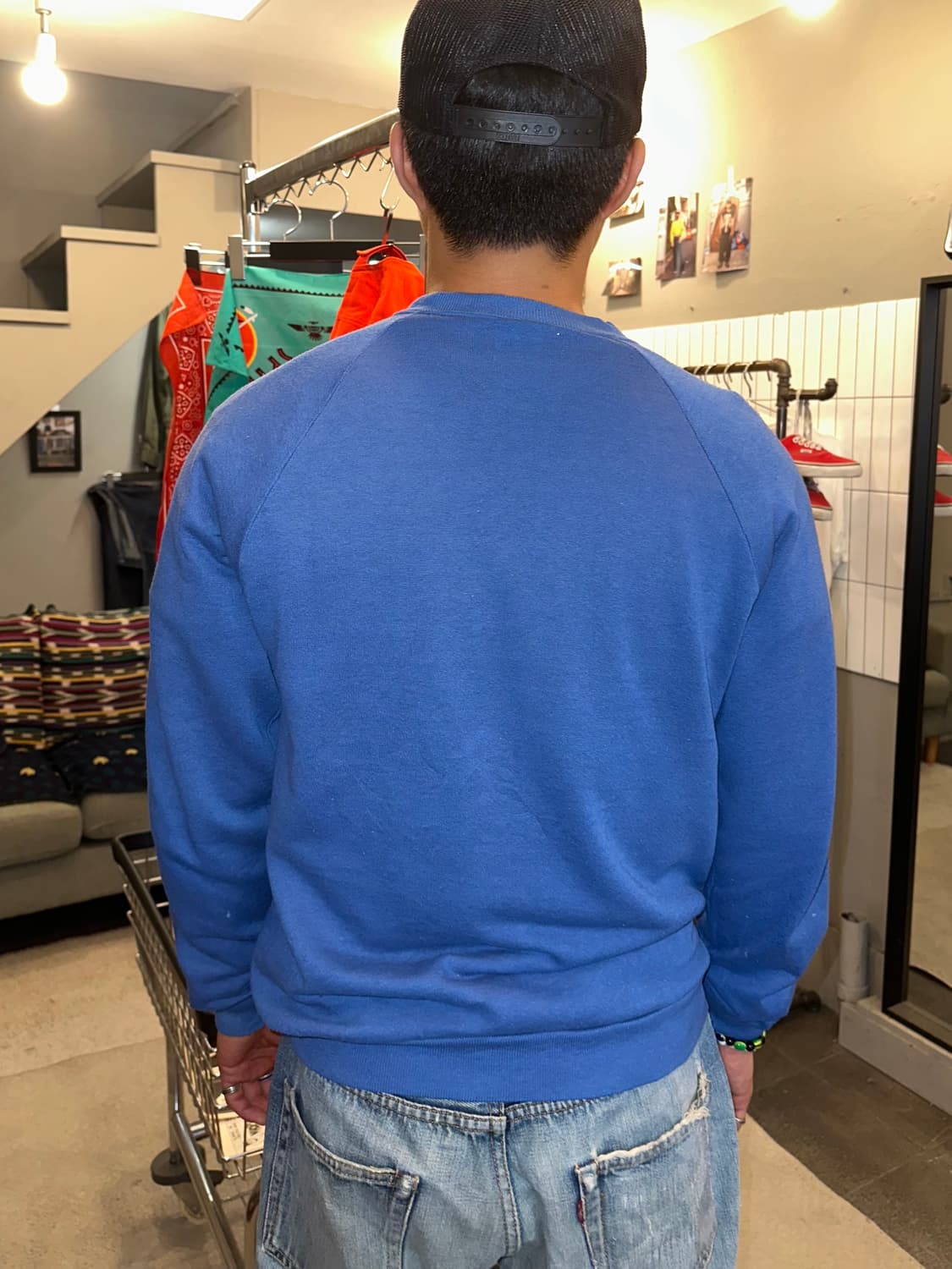 80’s Jerzees Polo print paded sweatshirt 상품이미지7