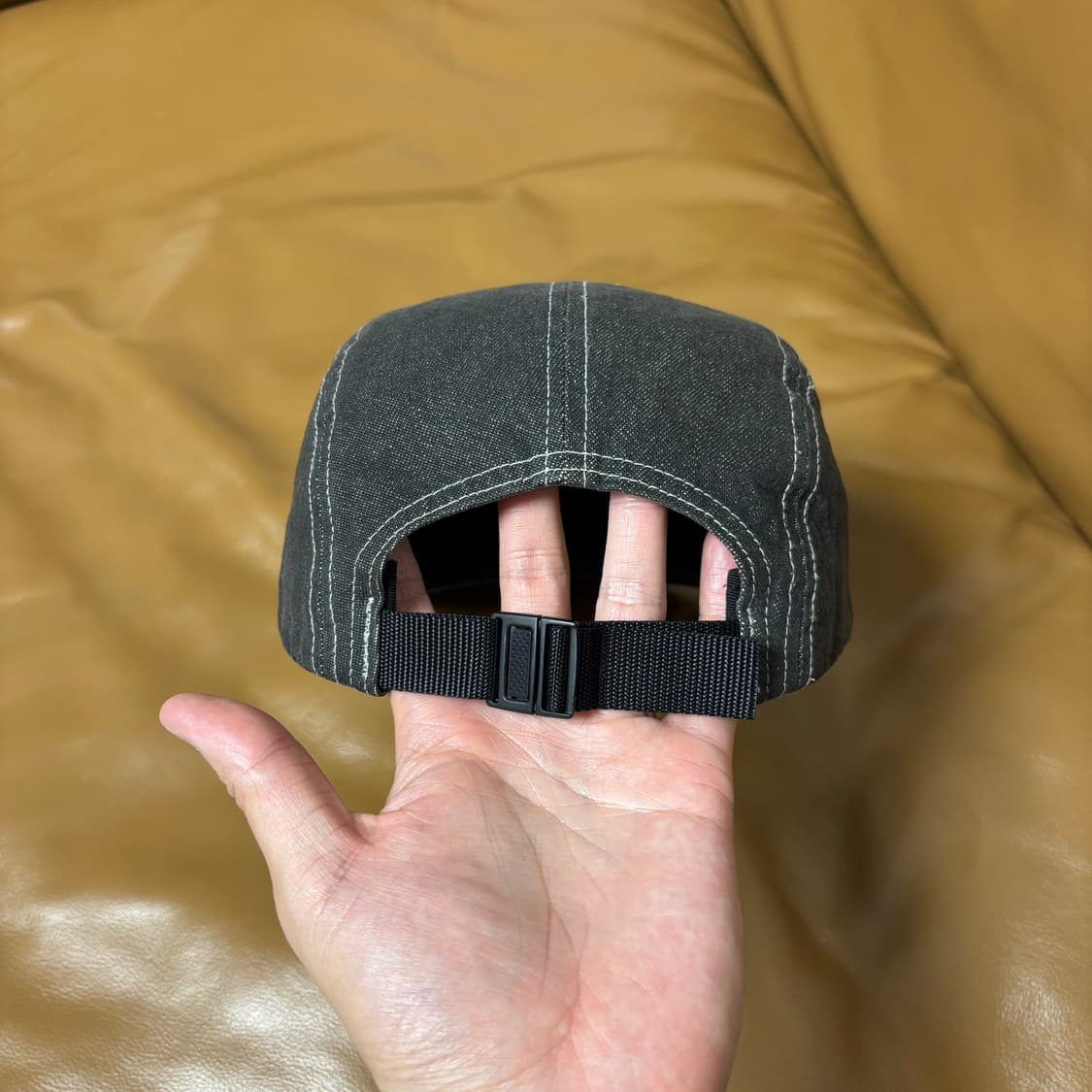 Supreme 슈프림 스티치 데님 블랙 캠프캡 모자 Denim Black 상품이미지7