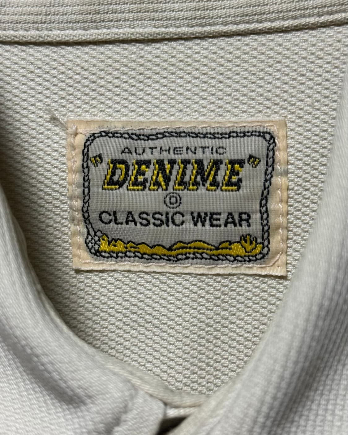 데님 클래식 웨어 코튼 웨스턴 워크셔츠 자개 단추 베이지 빈티지 아메카지 상품이미지6