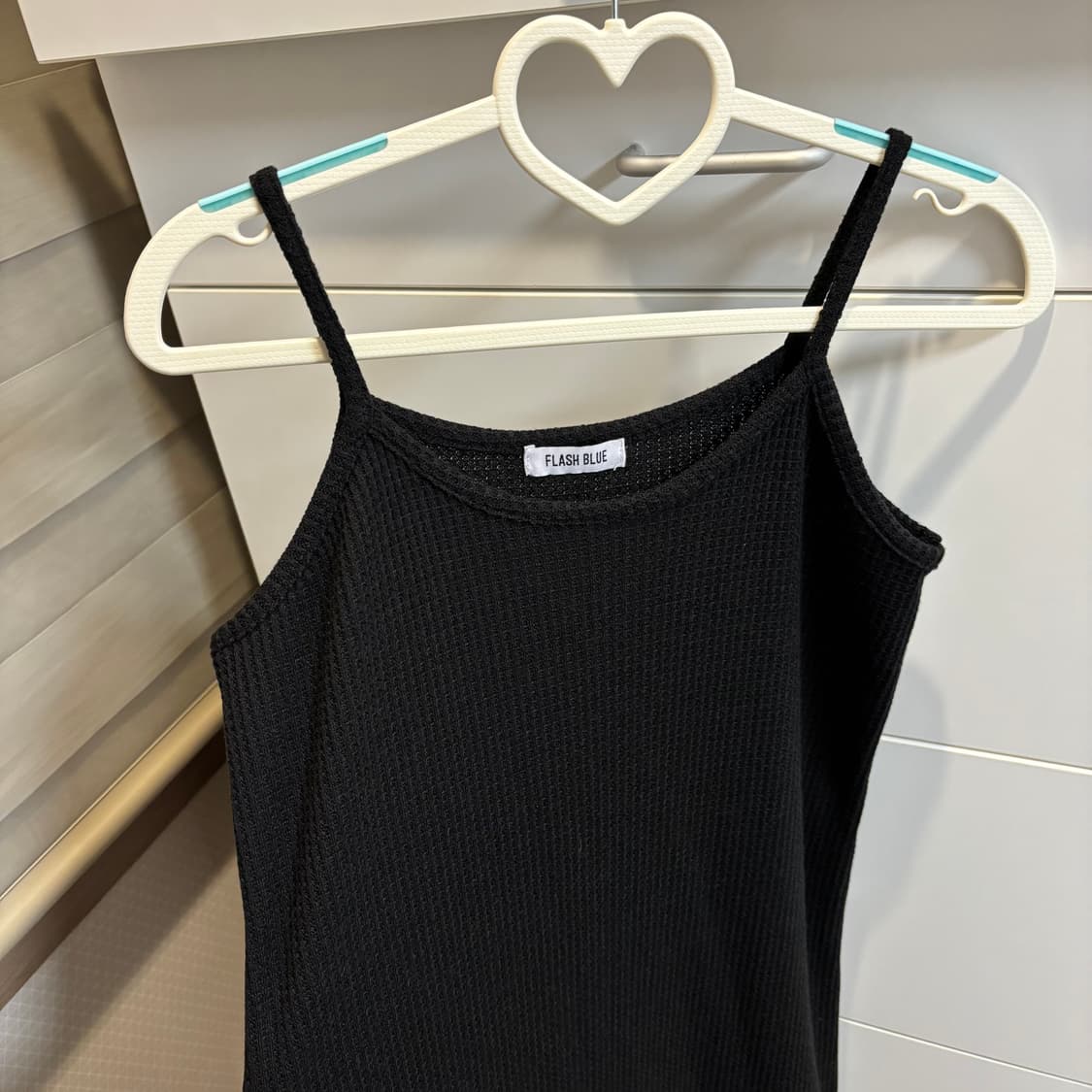 FLASH BLUE 블랙 롱 끈 니트 원피스 상품이미지3