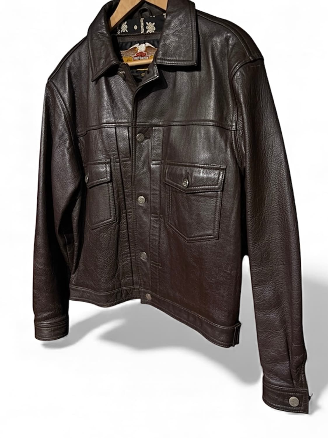 90's 할리데이비슨 2nd 트러커 가죽자켓 상품이미지6
