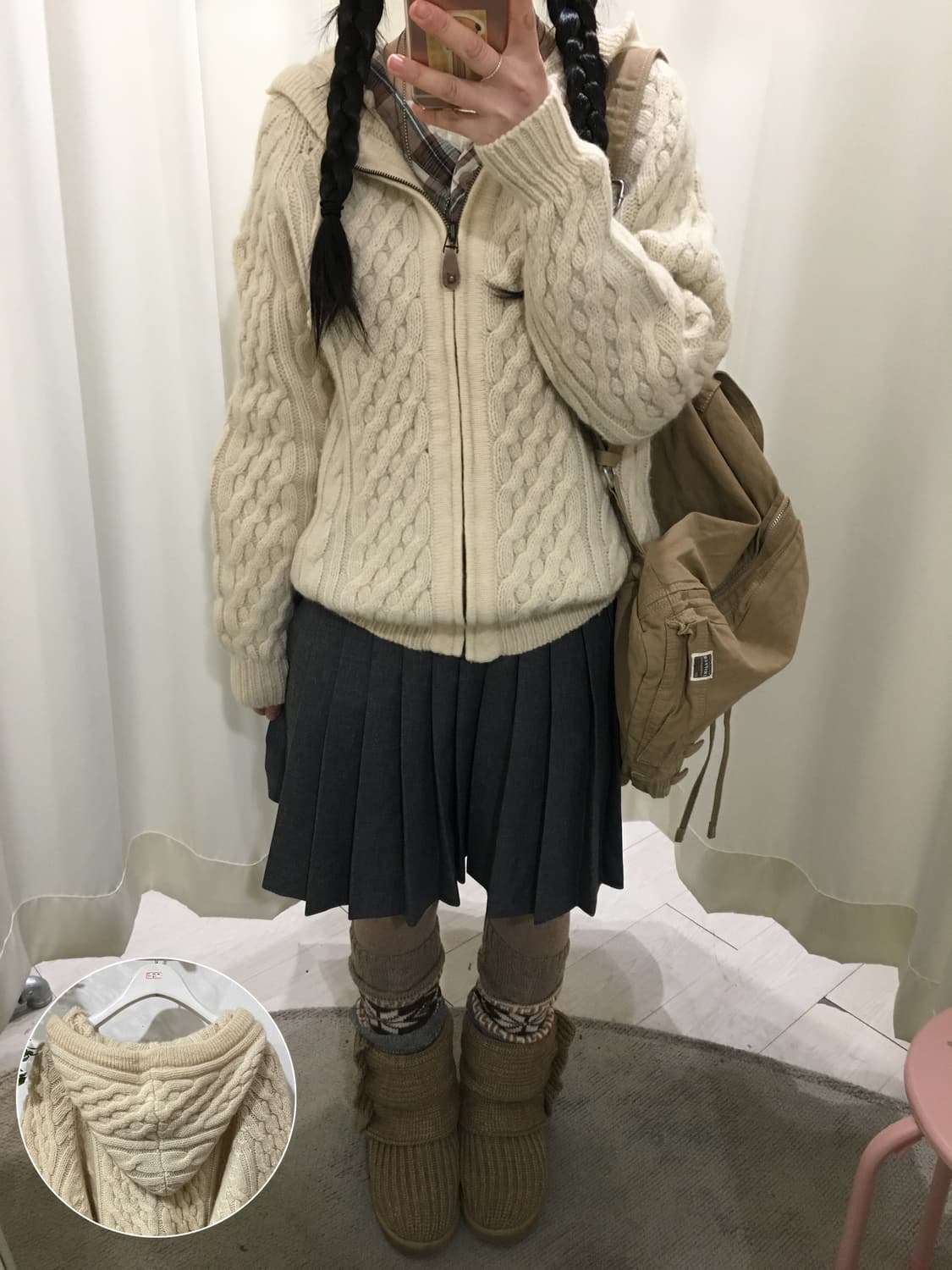 flash up wool hoodie cardigan 상품이미지1