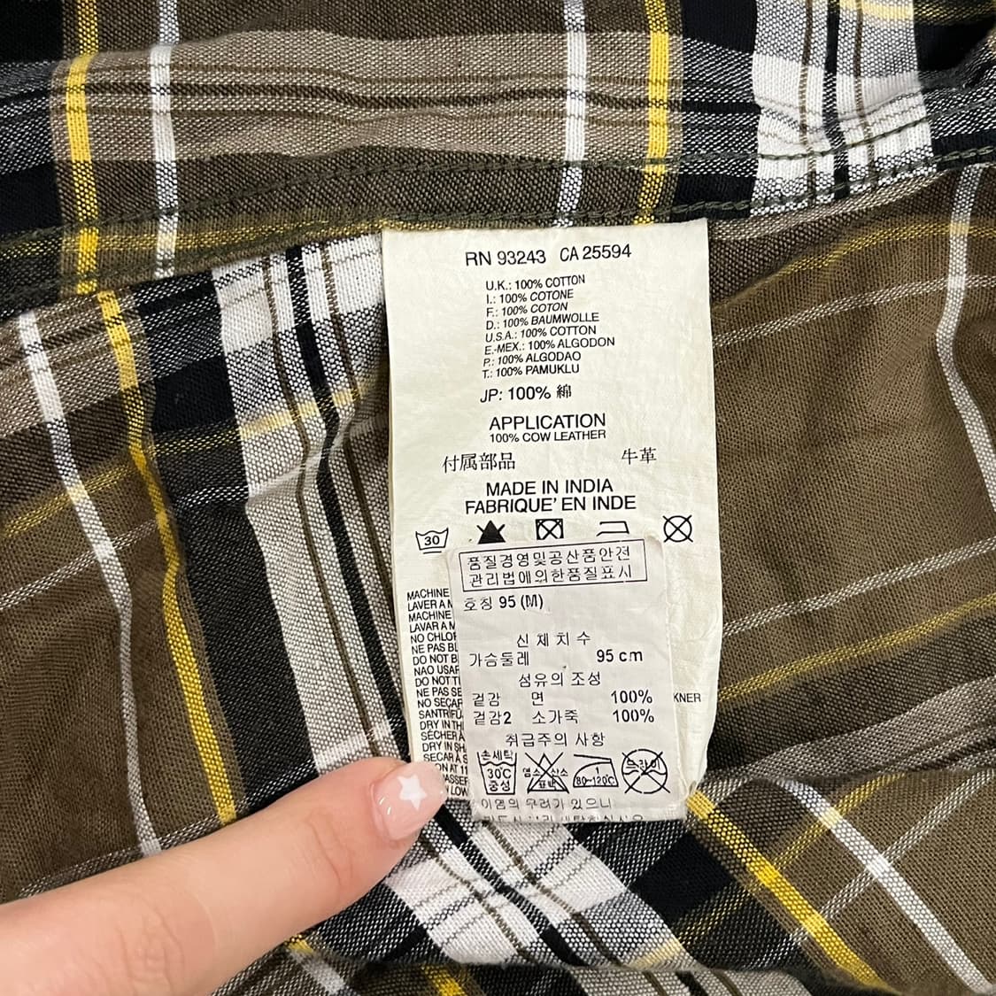 [정품/M] 디젤 브라운 체크 셔츠 b13 상품이미지6