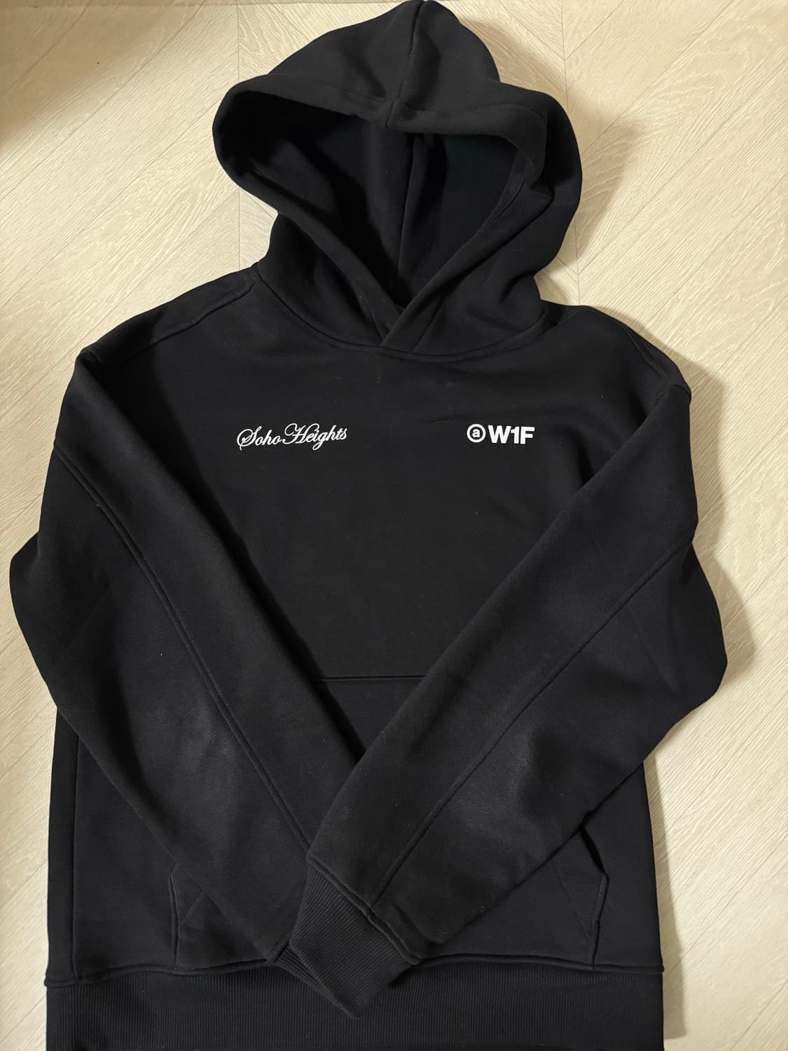 슬림핏 후드 h&m 95-100 블랙 상품이미지1