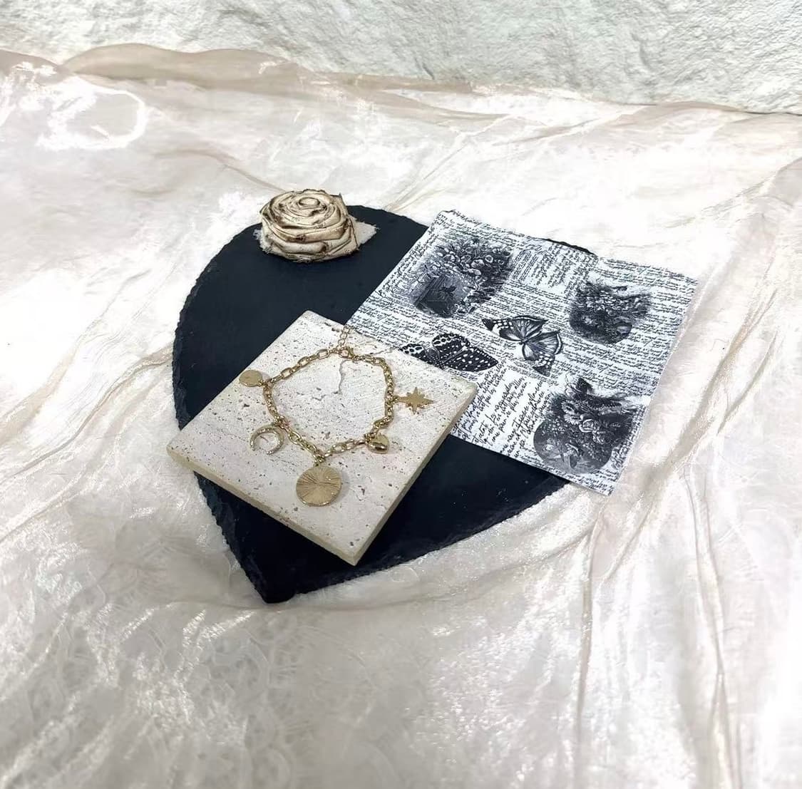 빈티지  달 하트 팔찌 상품이미지1