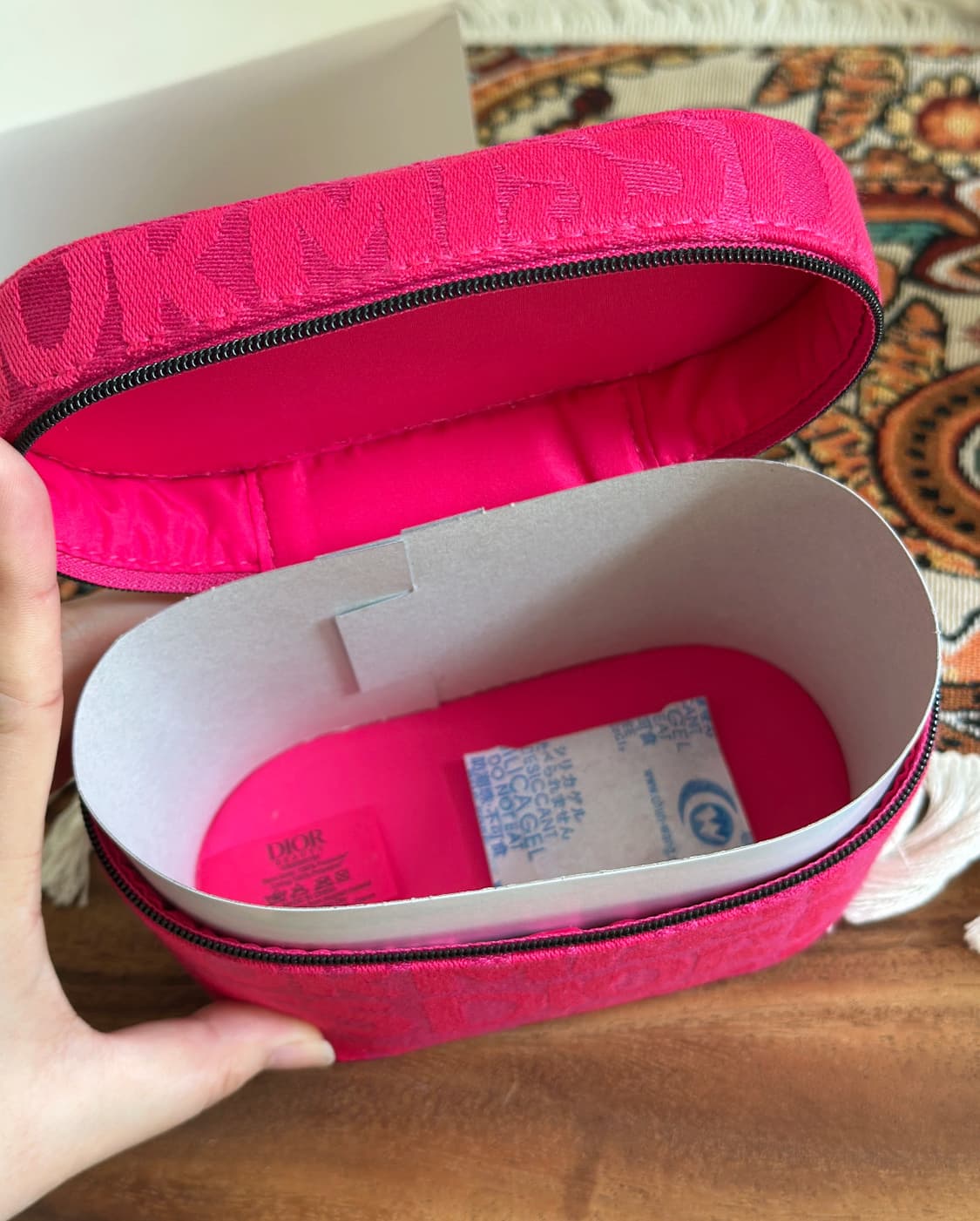 디올 오블리크 핑크 파우치 화장품 케이스 상품이미지4