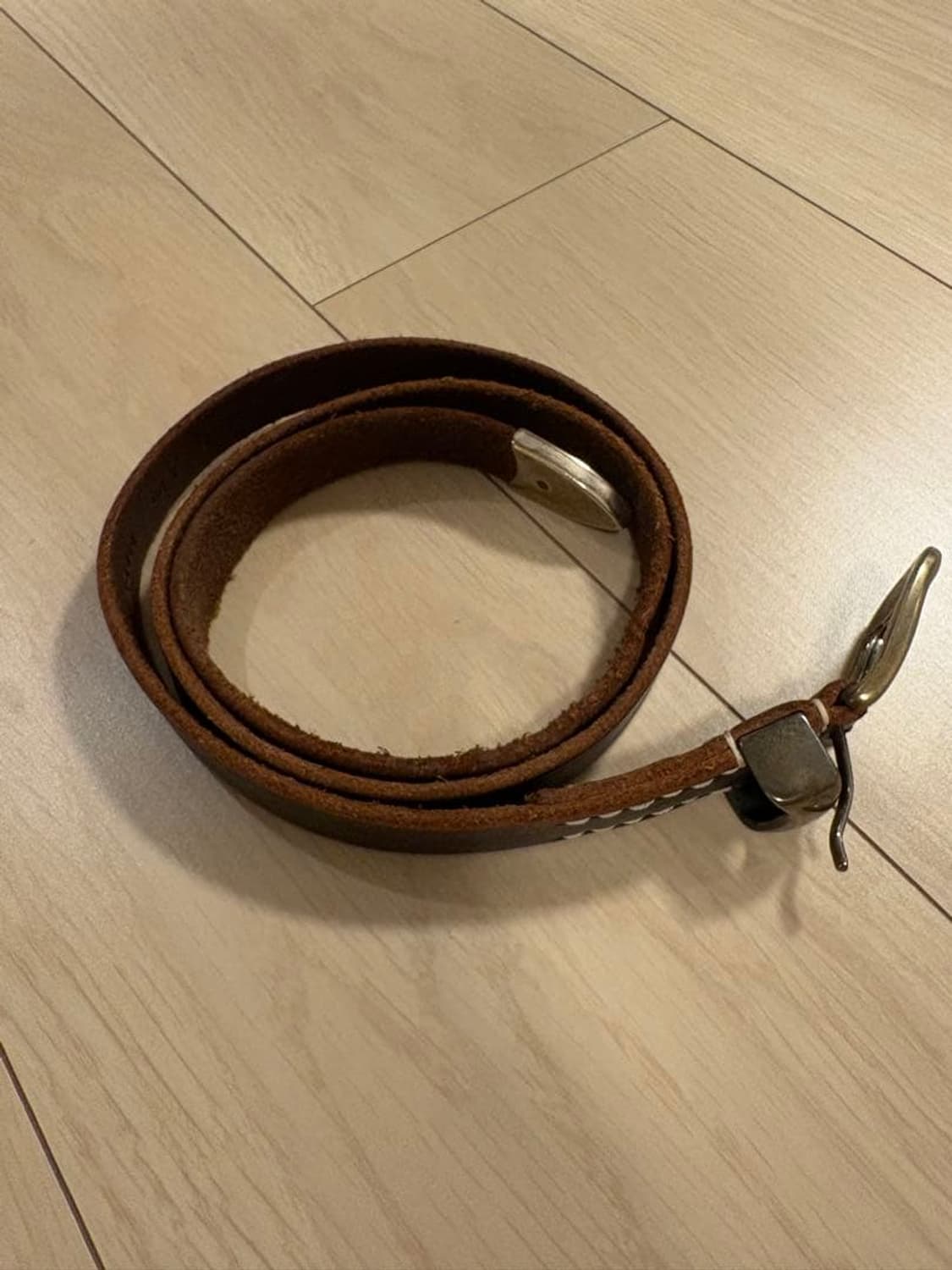 아워레가시 벨트 2cm 레더 브라운 상품이미지2