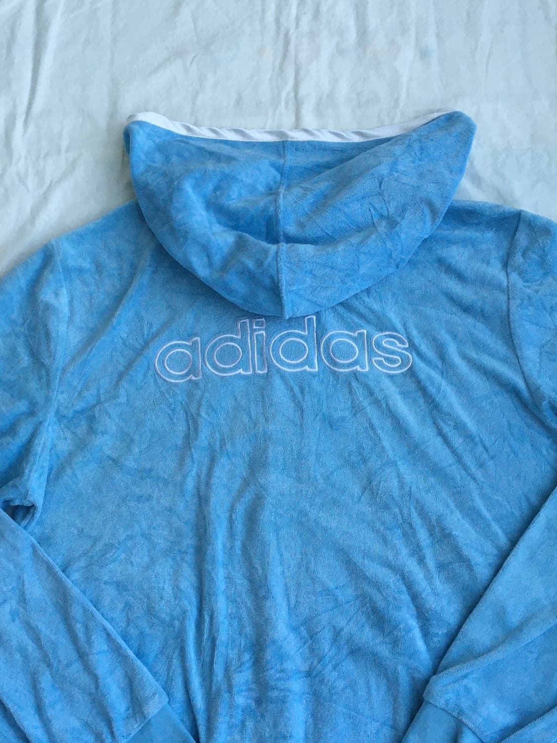아디다스 Adidas 블루 벨벳 집업 상품이미지7