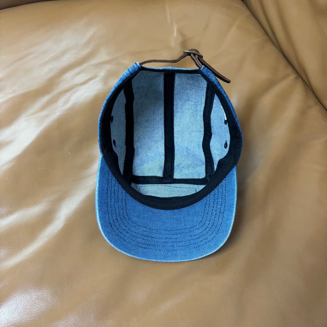 슈프림 캠프캡 모자 박스로고 워시드 데님 상품이미지6