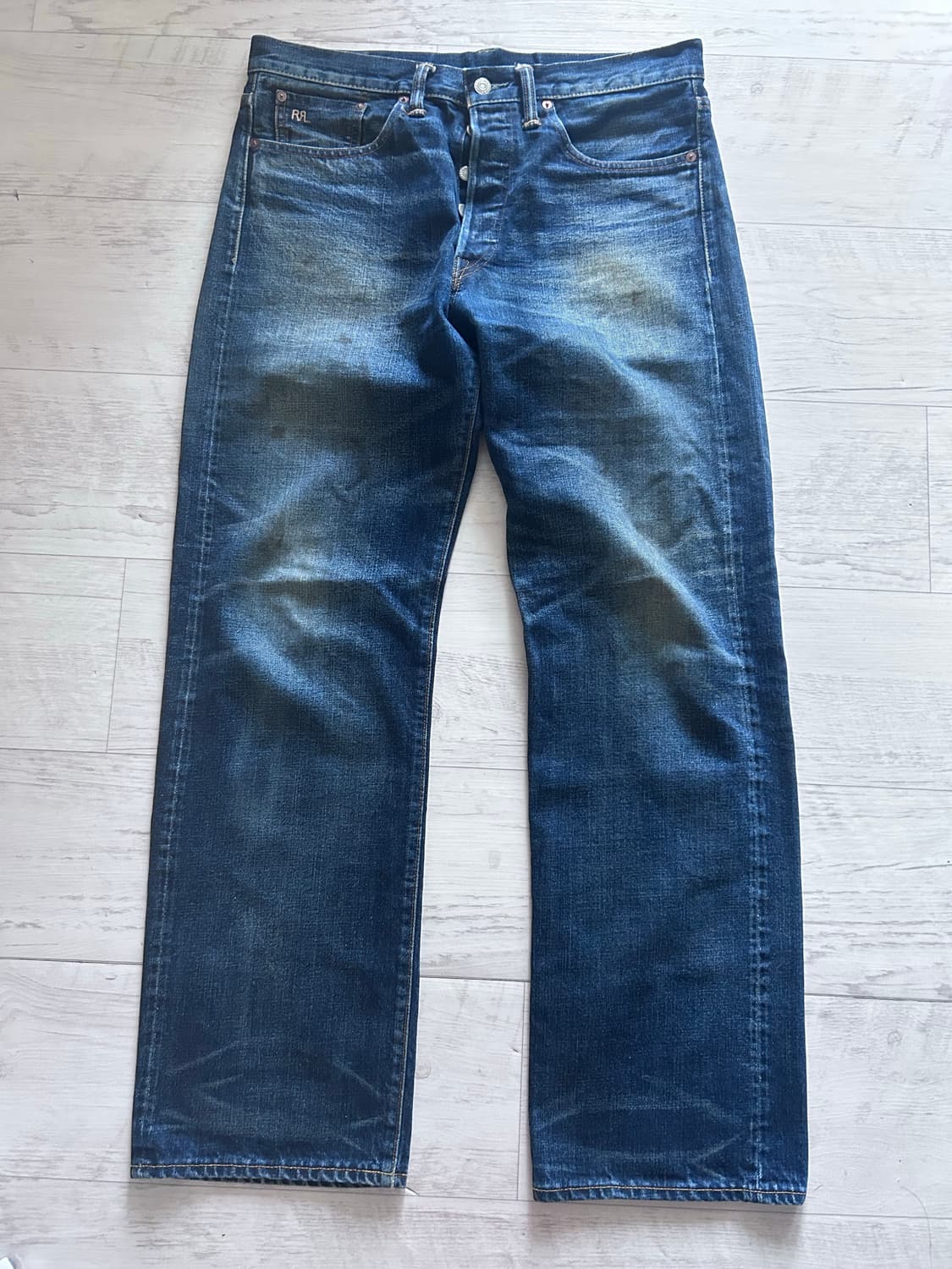 RRL 기빈스 워싱 빈티지 파이브 포켓 데님 진 32x32 상품이미지1