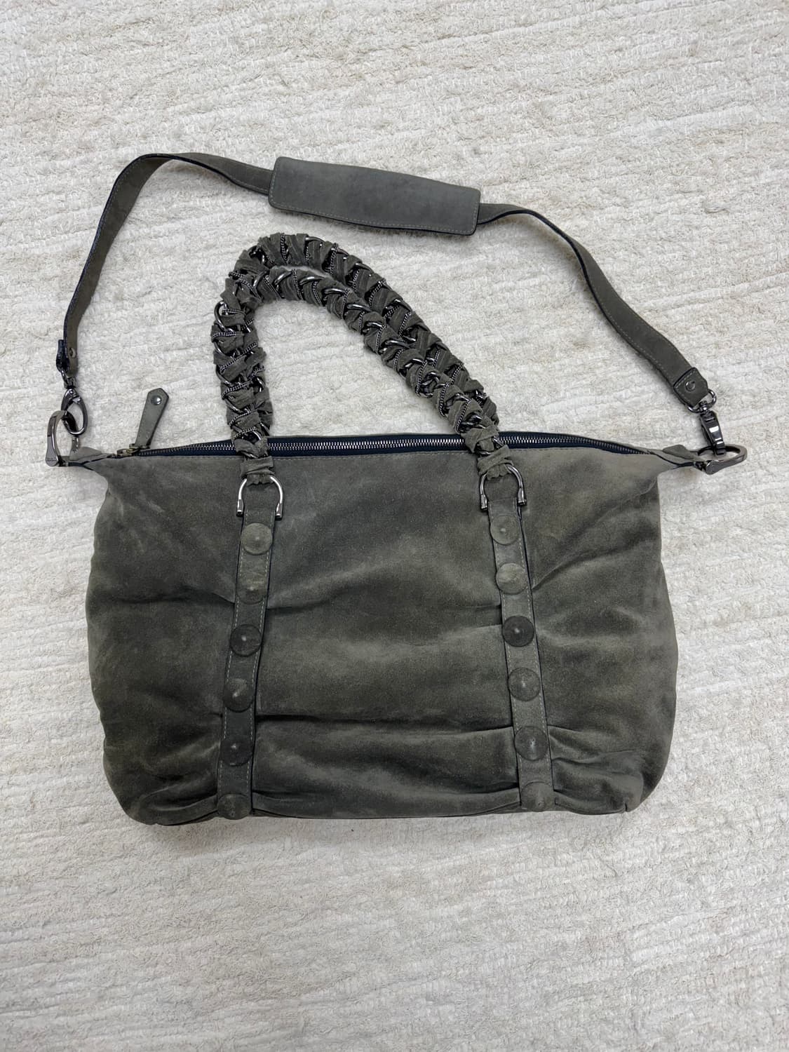 •Be&D 스웨이드 체인 토트백 상품이미지1