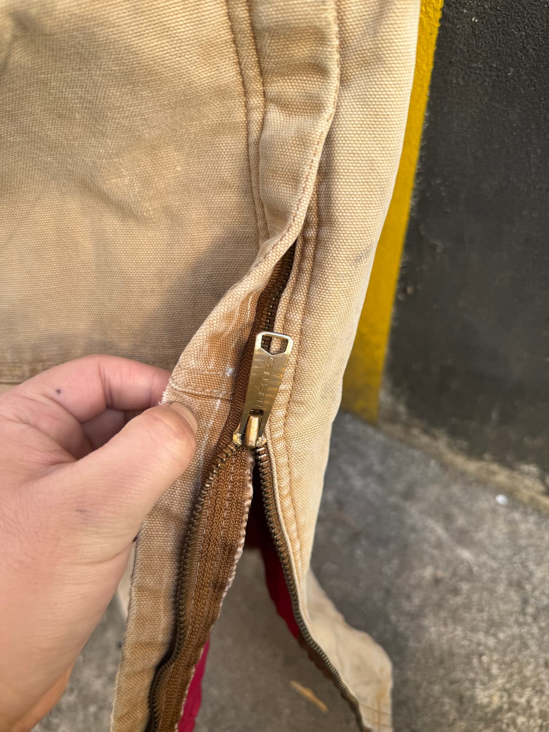 80s usa 칼하트 더블니 오버롤 안감 퀼팅 상품이미지6