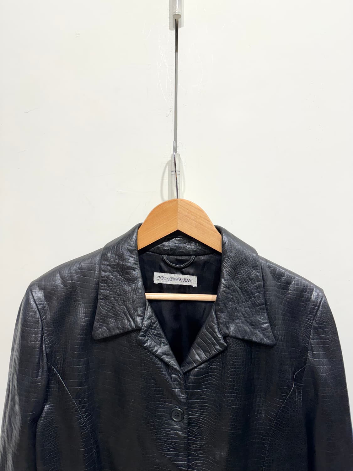90's 엠포리오 아르마니 램스킨 레더 자켓 상품이미지3