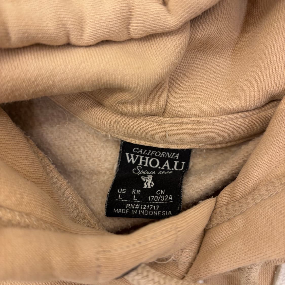 후아유 캘리포니아 불독 빅로고 후드티 상품이미지3