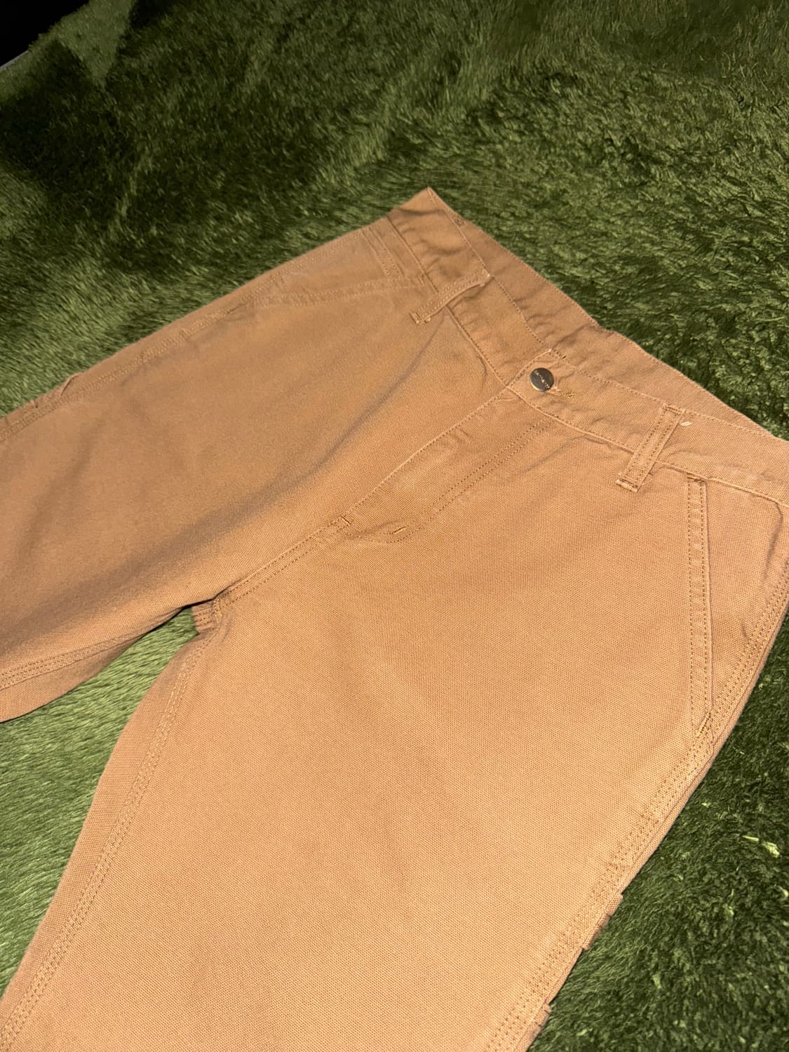 [30X32] 칼하트 WIP 덕 캔버스 싱글니 카펜터 팬츠 워시드 탄 상품이미지2