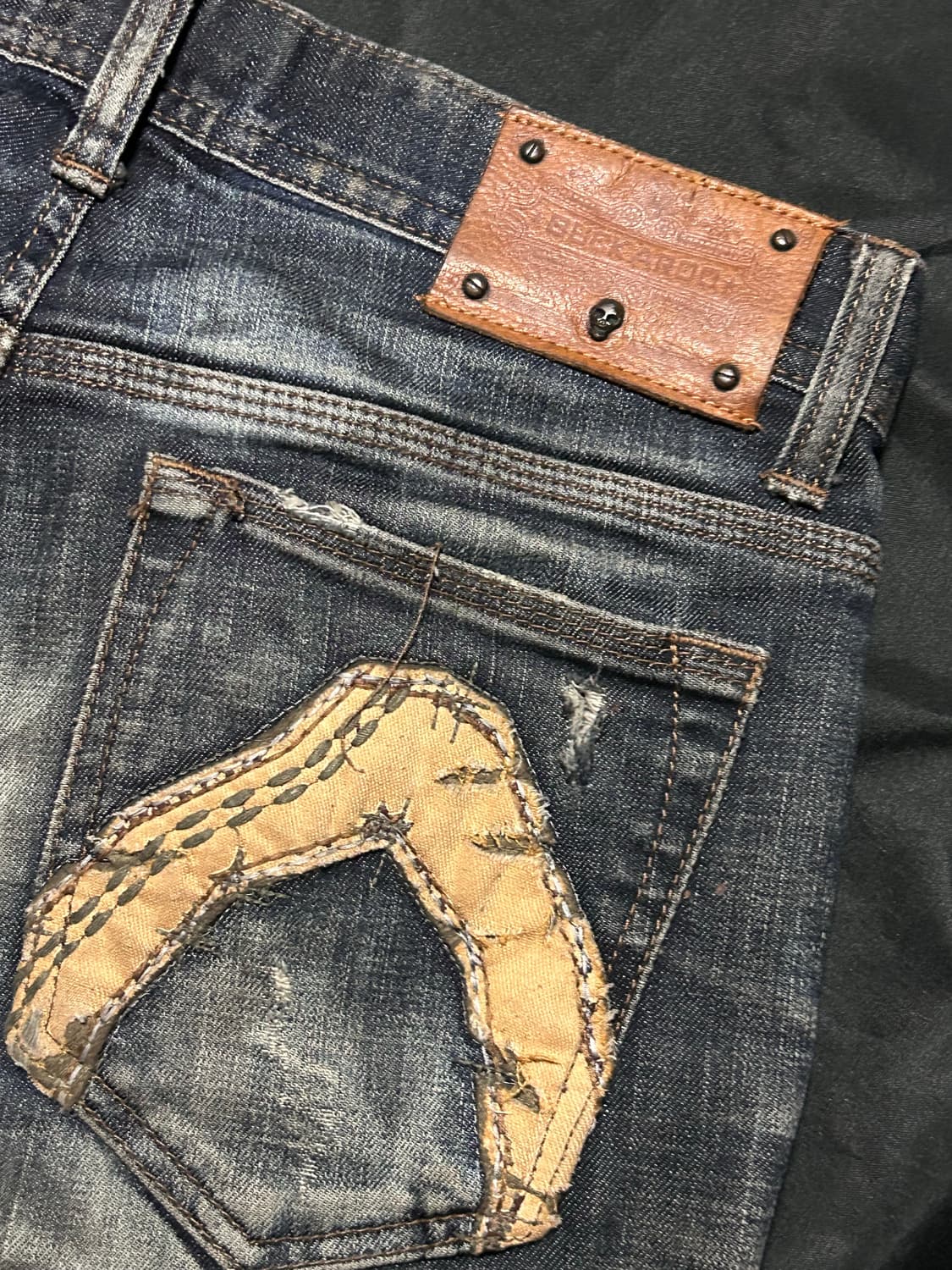 destroyed ripped-reborn patch denim pant 상품이미지4