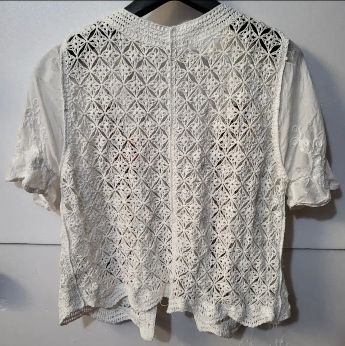 수제 고퀄리티 자수 미디크롭가디건 상품이미지5