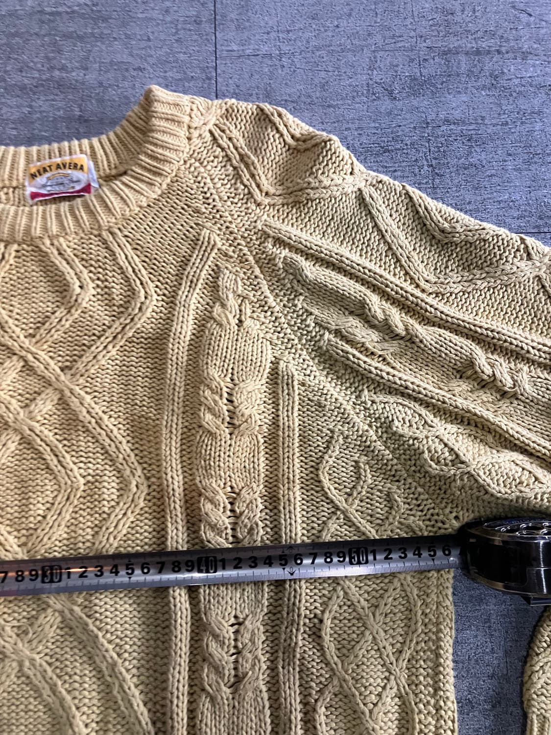 아메리칸 Neatavera 올드스쿨아메카지 대대장 니트스웨터 옐로우 상품이미지2