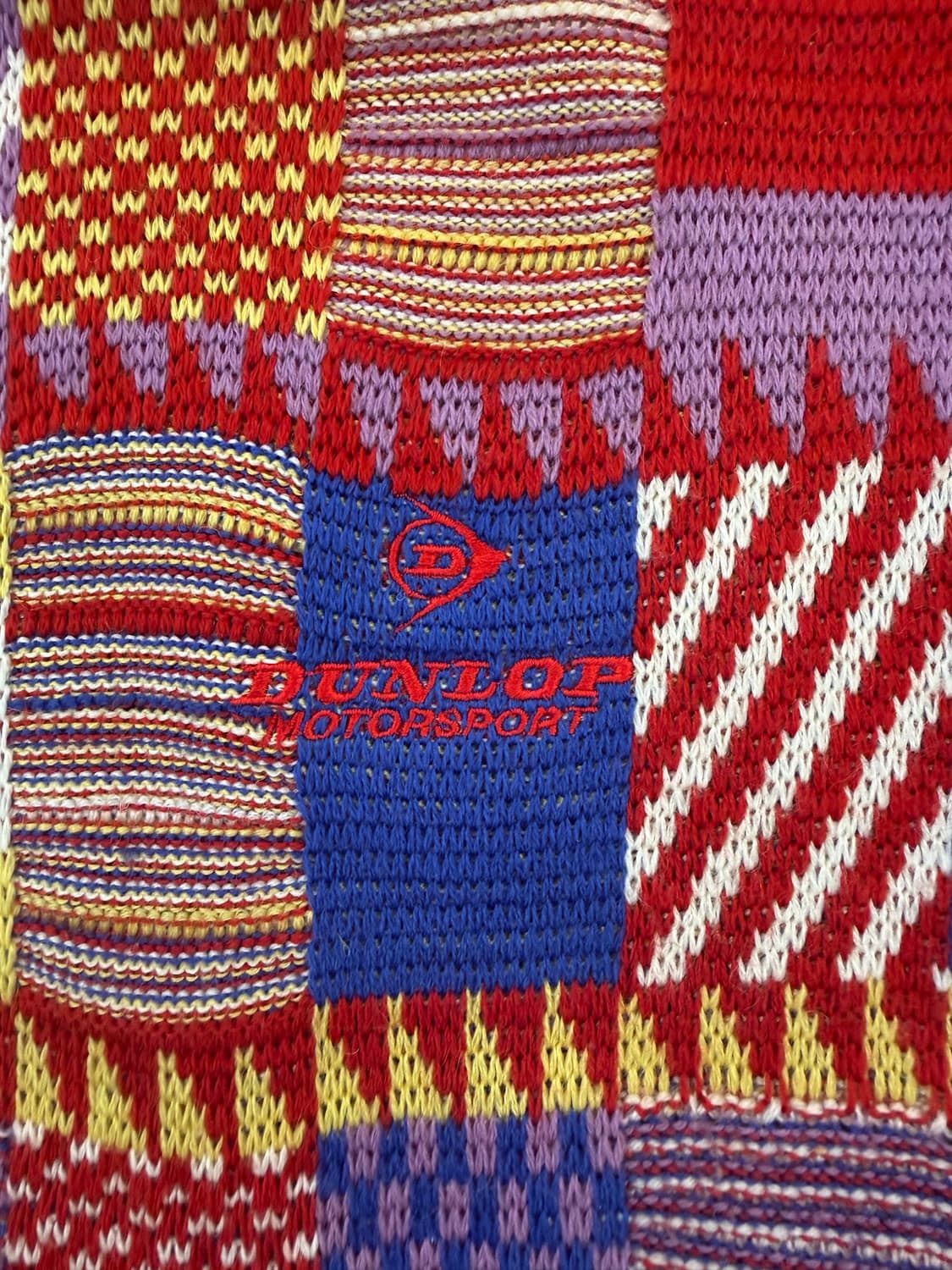 던롭 패치워크 라운드넥 니트 상품이미지4