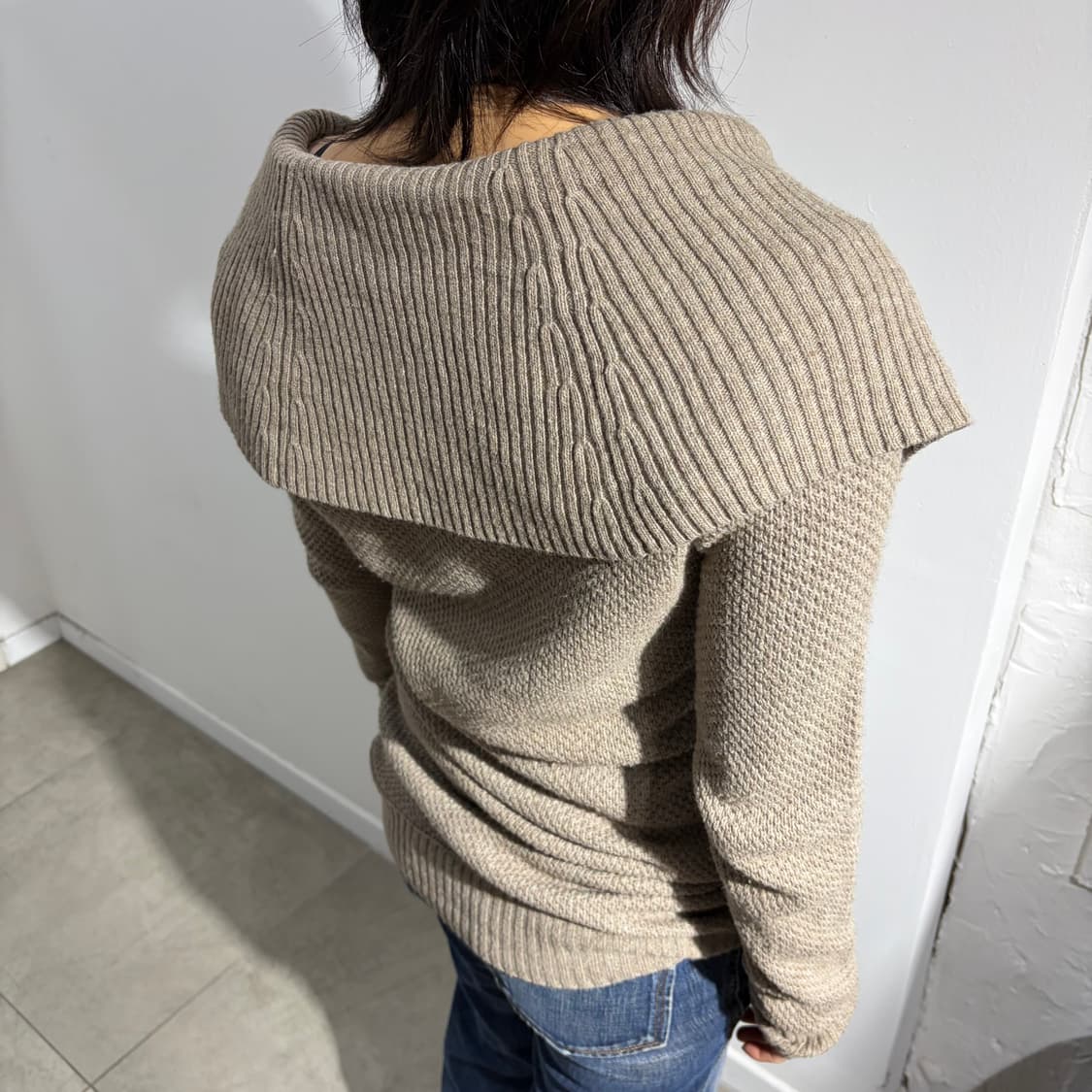 아르마니 익스체인지 오픈숄더 니트 가디건 상품이미지6