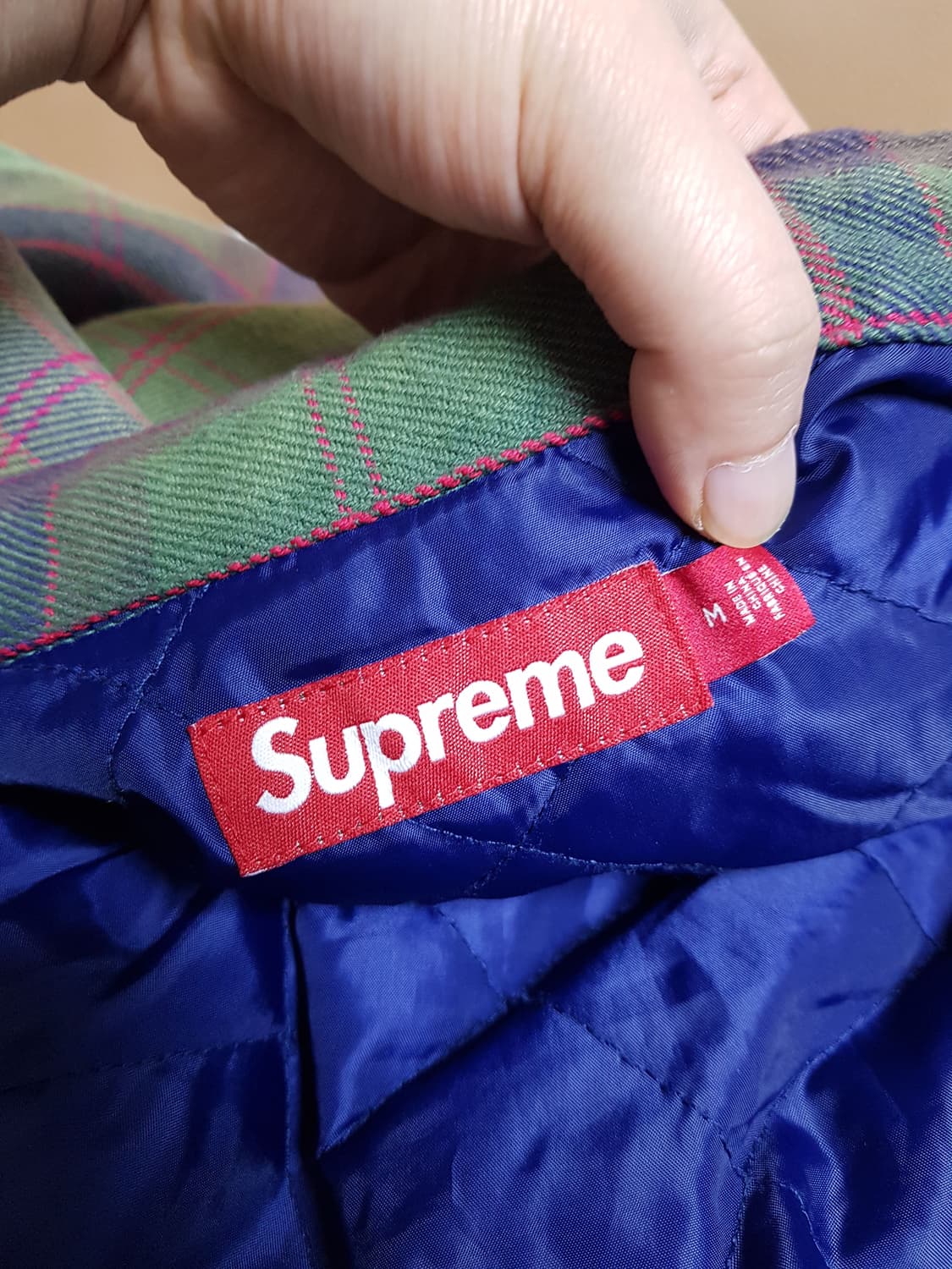 슈프림 퀼티드 플란넬 셔츠 자켓 그린 24SS 상품이미지6