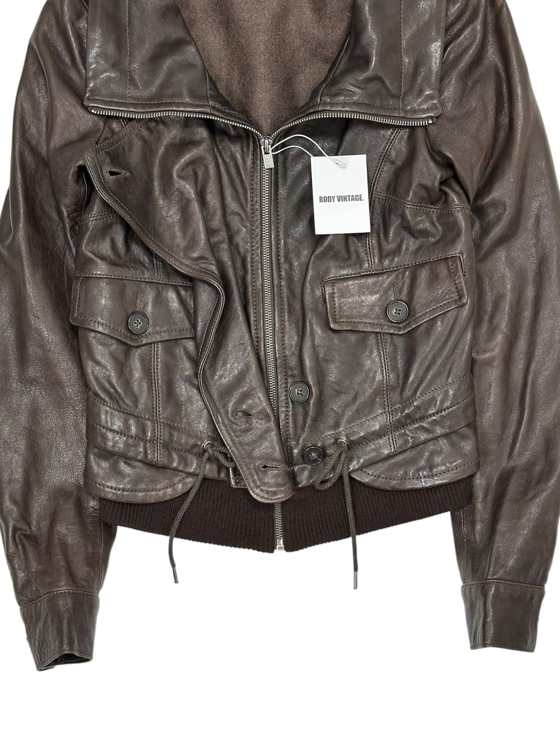 (09s) 띠어리 레더 집업 자켓 상품이미지3