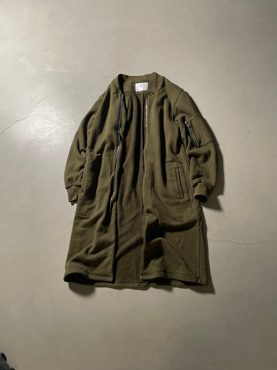 지에다 Long Zip Fleece Coat 상품이미지1