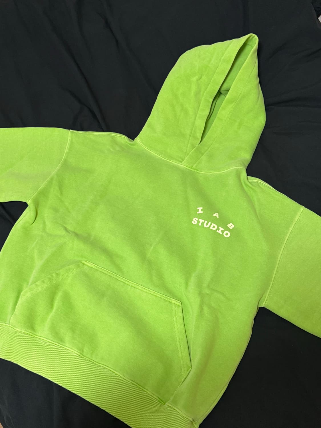 아이앱 스튜디오 피그먼트 후드 애플 그린 M 상품이미지2