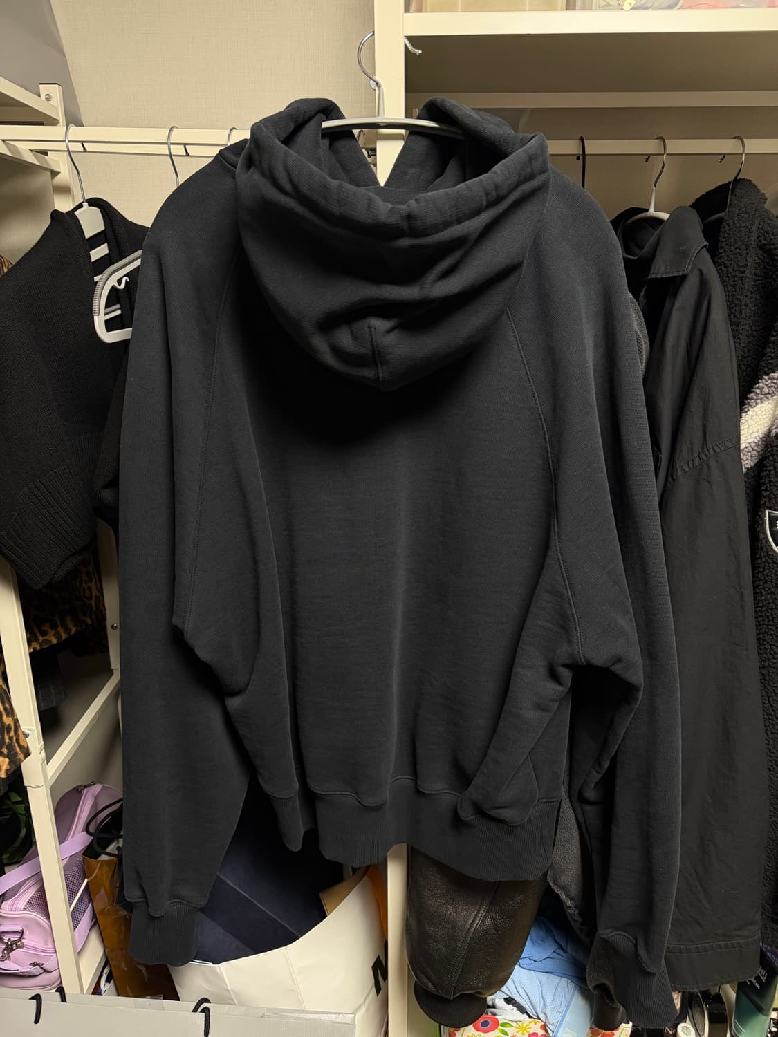 아미 파리 프랑스 후드 스웨트셔츠 블랙 L 사이즈 상품이미지2