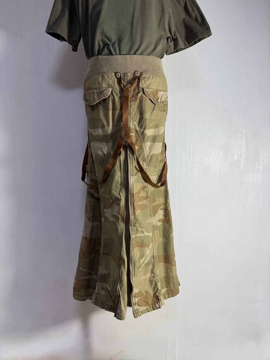 Goa 카모 패턴 서스펜더 롱 스커트 y2k  상품이미지6