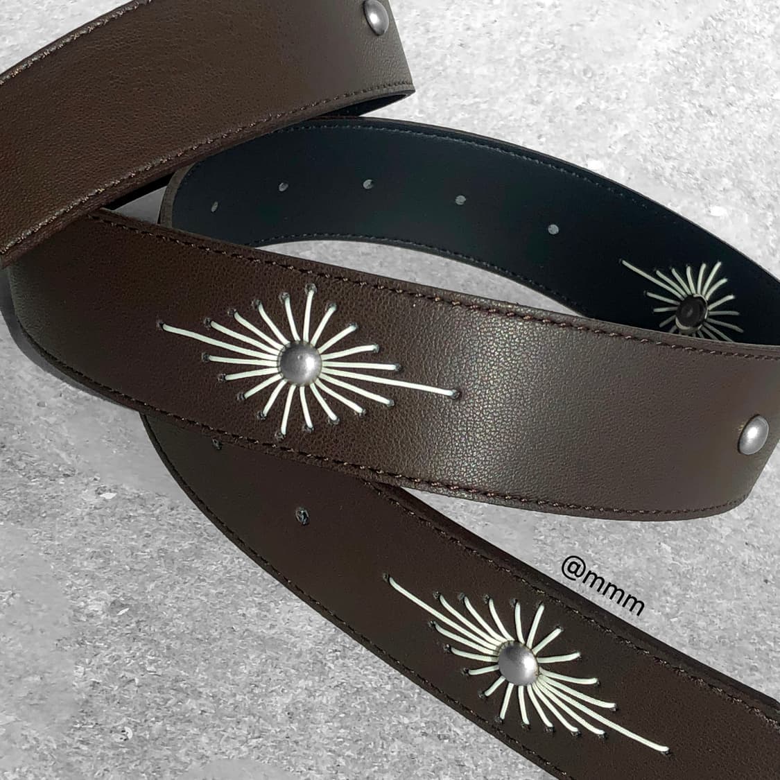 [Unisex] 에스닉 웨스턴 자수 벨트 브라운 상품이미지6