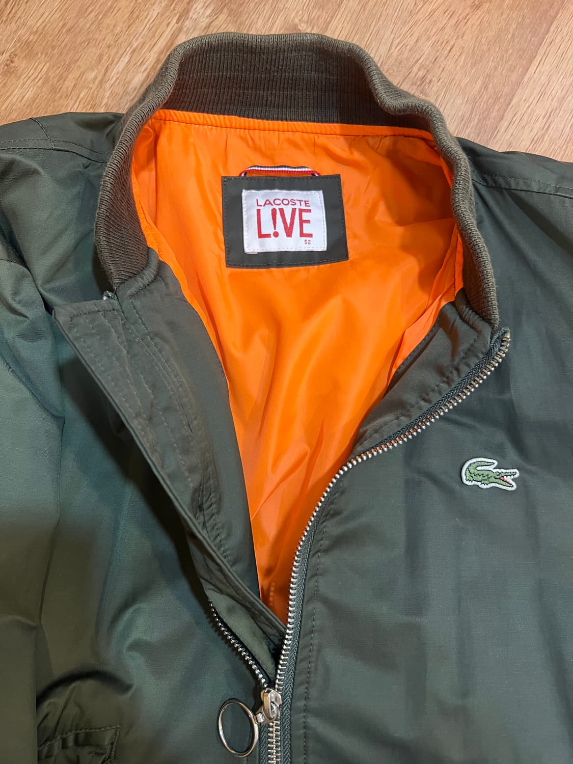 라코스테 남성 카키 바람막이점퍼 블루종 항공점퍼 상품이미지5