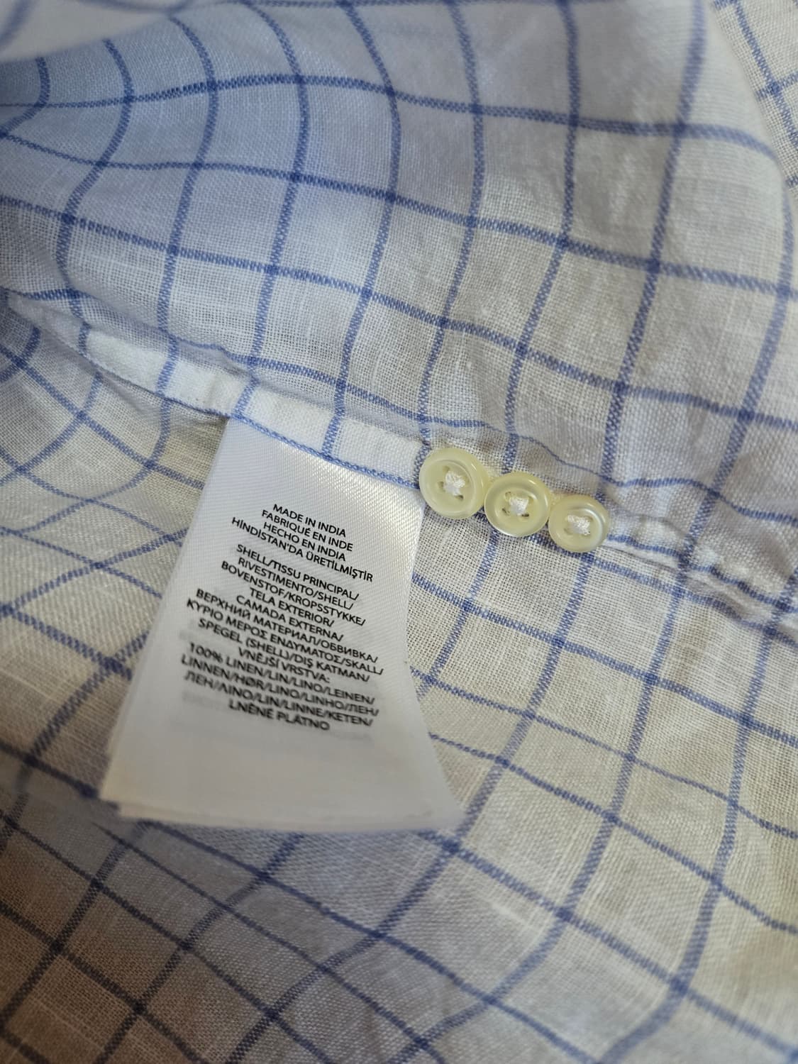 폴로 랄프로렌 남성 체크 린넨 셔츠 상품이미지7