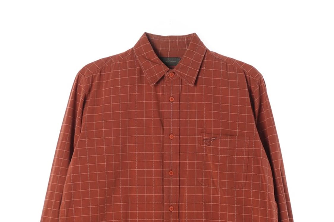 헨리코튼 빈티지 무드 브릭 체크 셔츠 M 상품이미지3